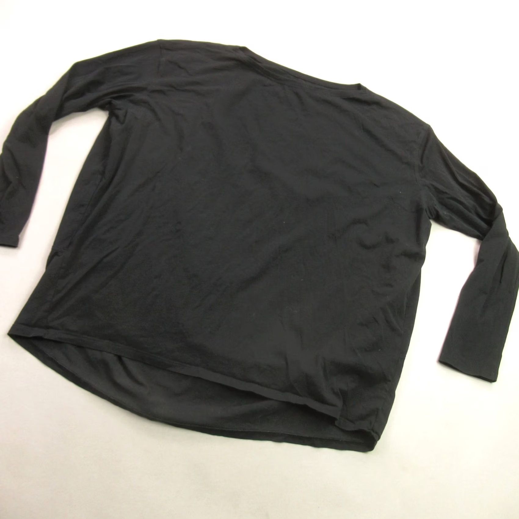 Vintage CRZ Yoga Shirt Womens Long Sleeve Crew Neck Black Outdoors Casual L XL Black Crew Neck T-Shirt Indoor Outdoor Size L / US 10 / IT 46 - 2 Thumbnail