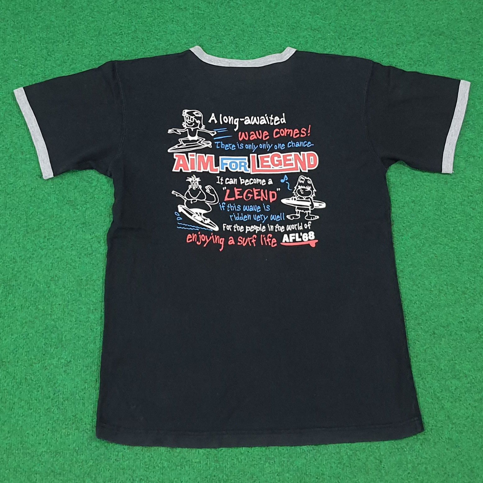 Vintage Vintage Y2K Surf AFL'68 Surfing Graphic Tshirt C276N68 Size US M / EU 48-50 / 2 - 1 Thumbnail
