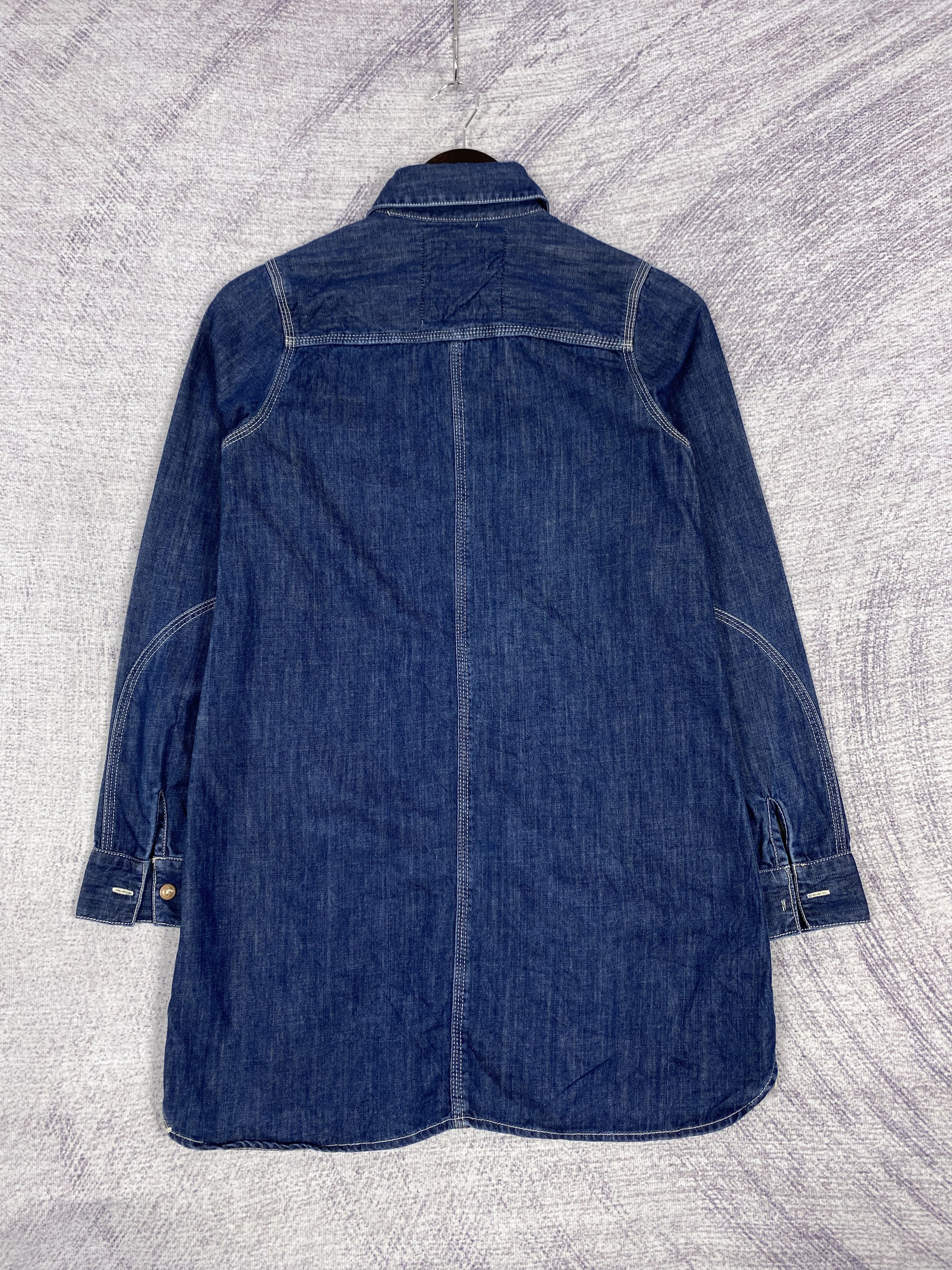 Edwin Vintage Edwin Buton Up Long Denim Jacket Size US S / EU 44-46 / 1 - 5 Thumbnail