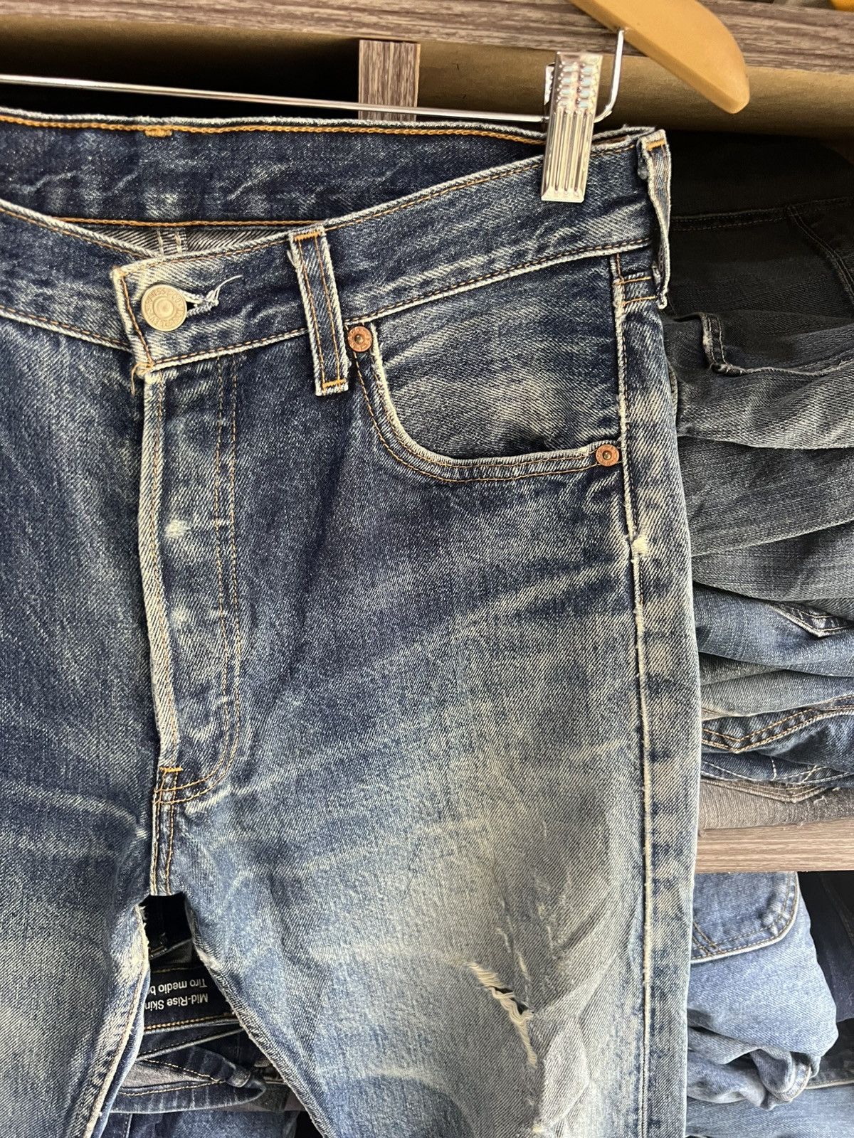 Levi's 🔥Thrash Vintage Levis 501 Button 553 Distressed Denim Size US 30 / EU 46 - 8 Thumbnail