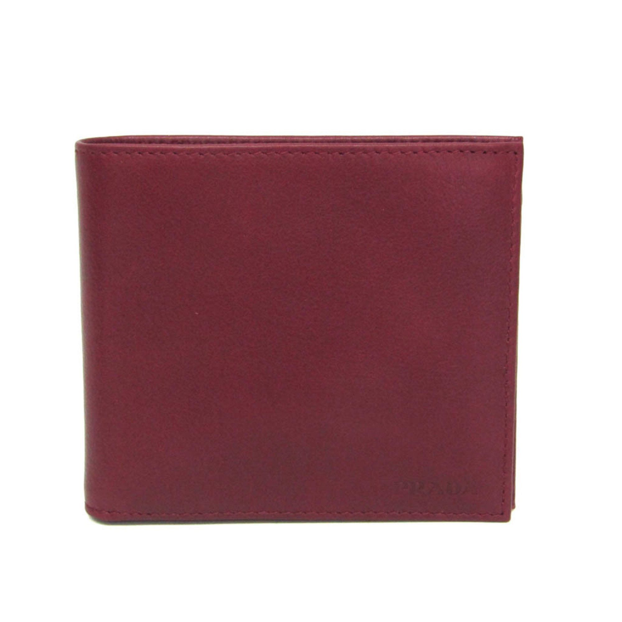 Prada Prada GRAIN CALF 2M0738 Women,Men Leather Wallet (bi-fold) Cherry Red Size ONE SIZE - 1 Thumbnail