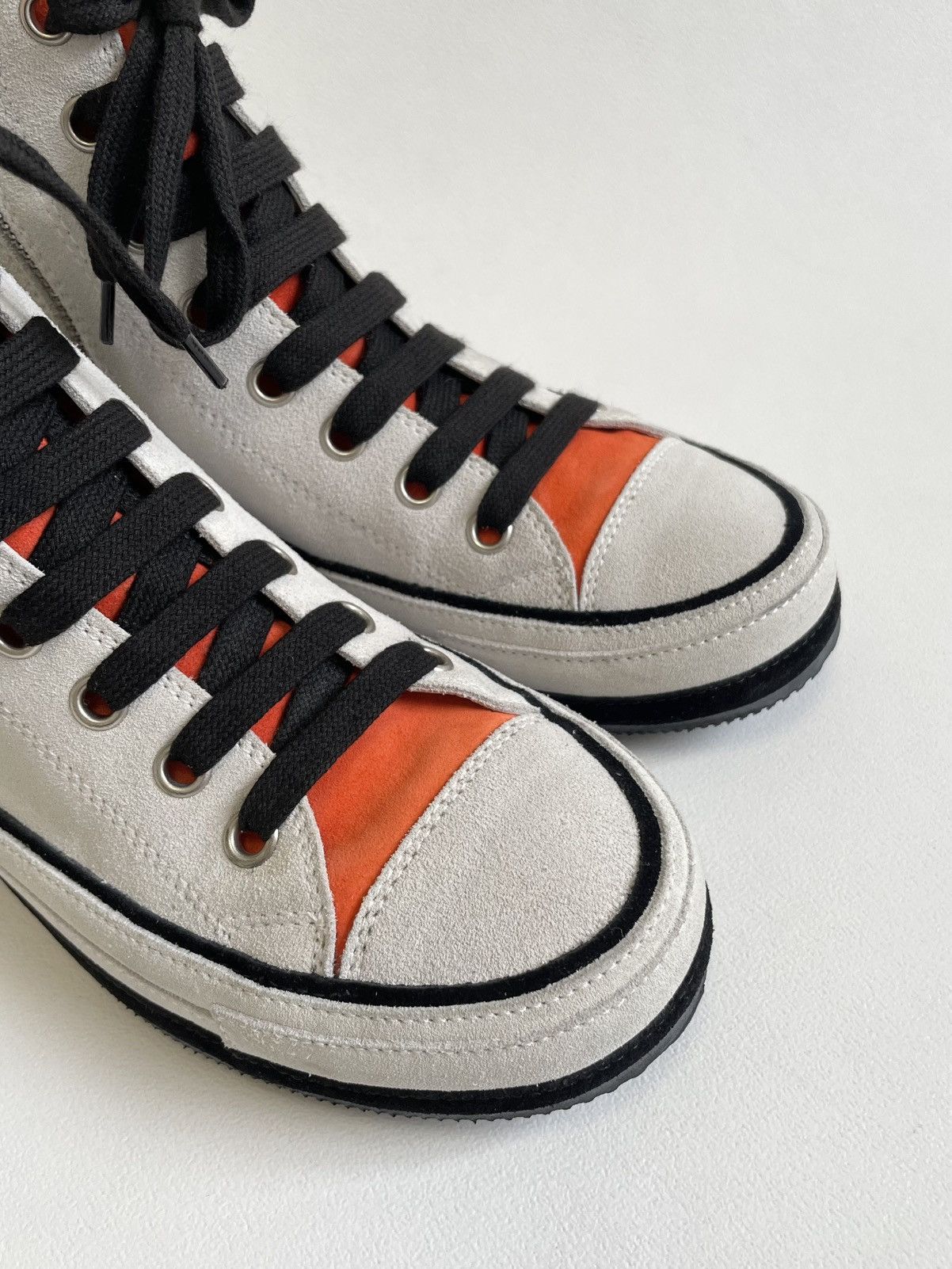 Ann Demeulemeester High Top Sail White Suede ‘Gert’ Sneakers Size US 8 / IT 38 - 7 Thumbnail