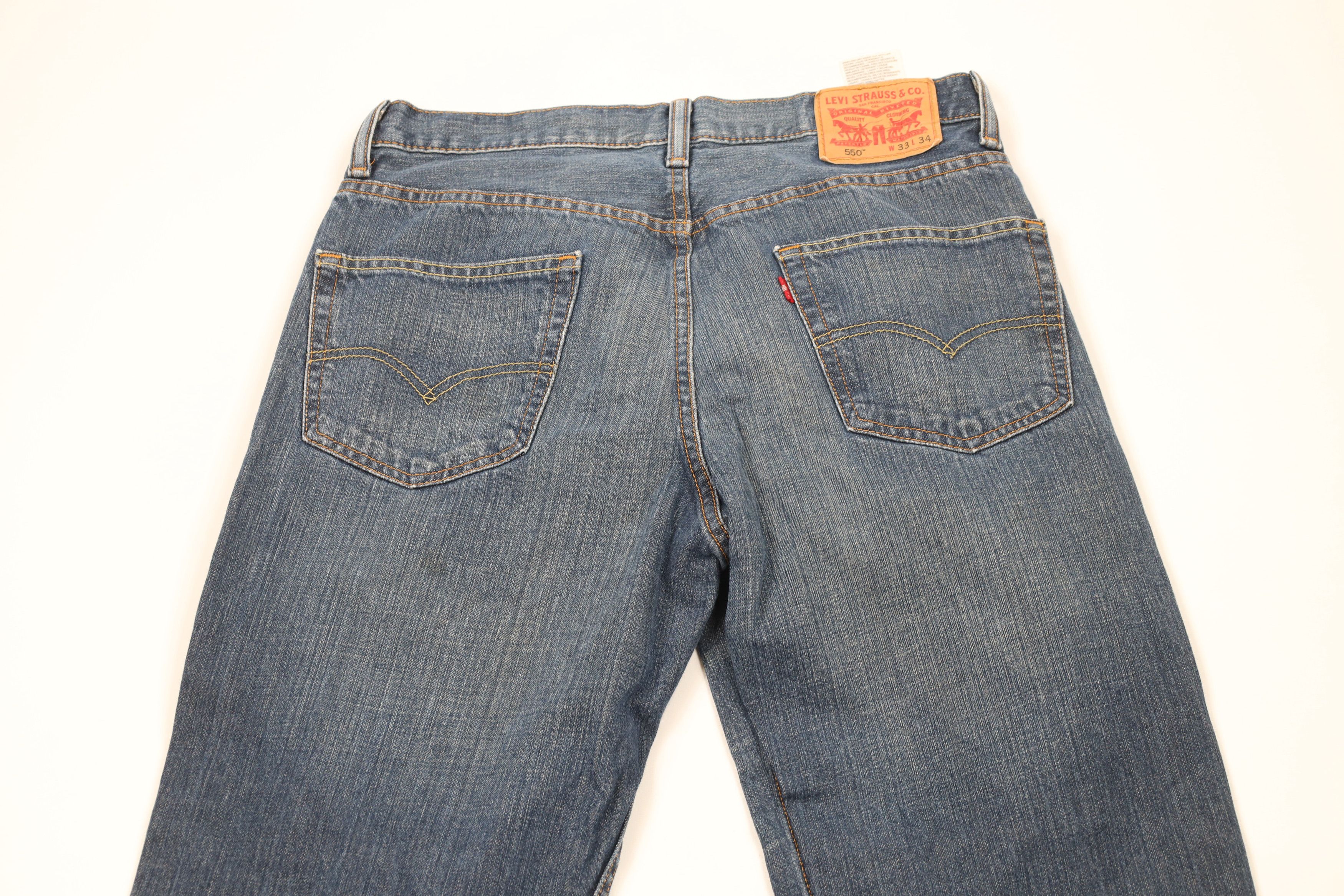 Levi's × Vintage Vintage Y2K Levis 550 Relaxed Fit Denim Jeans Blue Cotton Size US 33 - 9 Thumbnail
