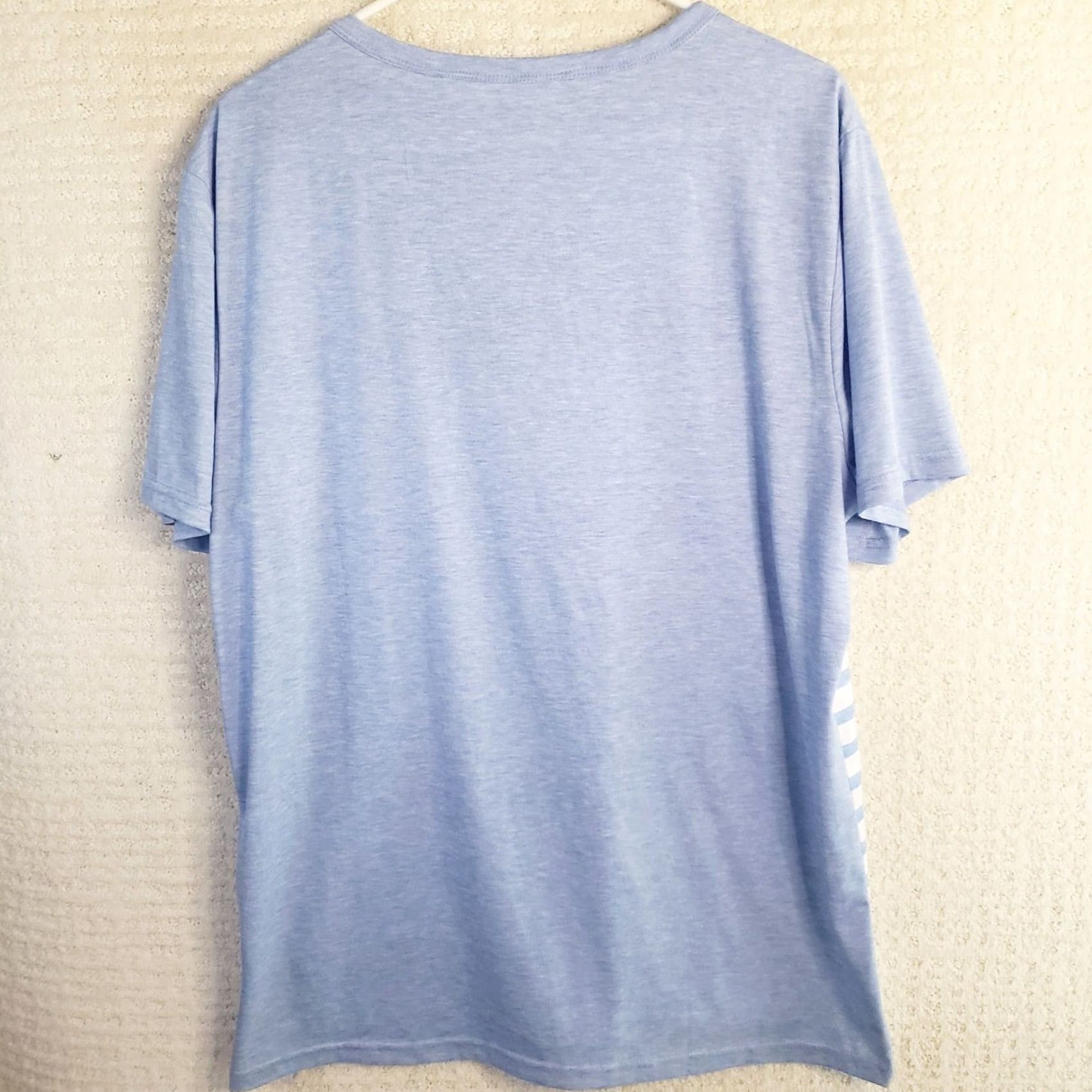 Vintage Pat Pat Pocket T-Shirt Mens Large Blue Striped Cotton Tee Short Sleeve Size US L / EU 52-54 / 3 - 6 Thumbnail