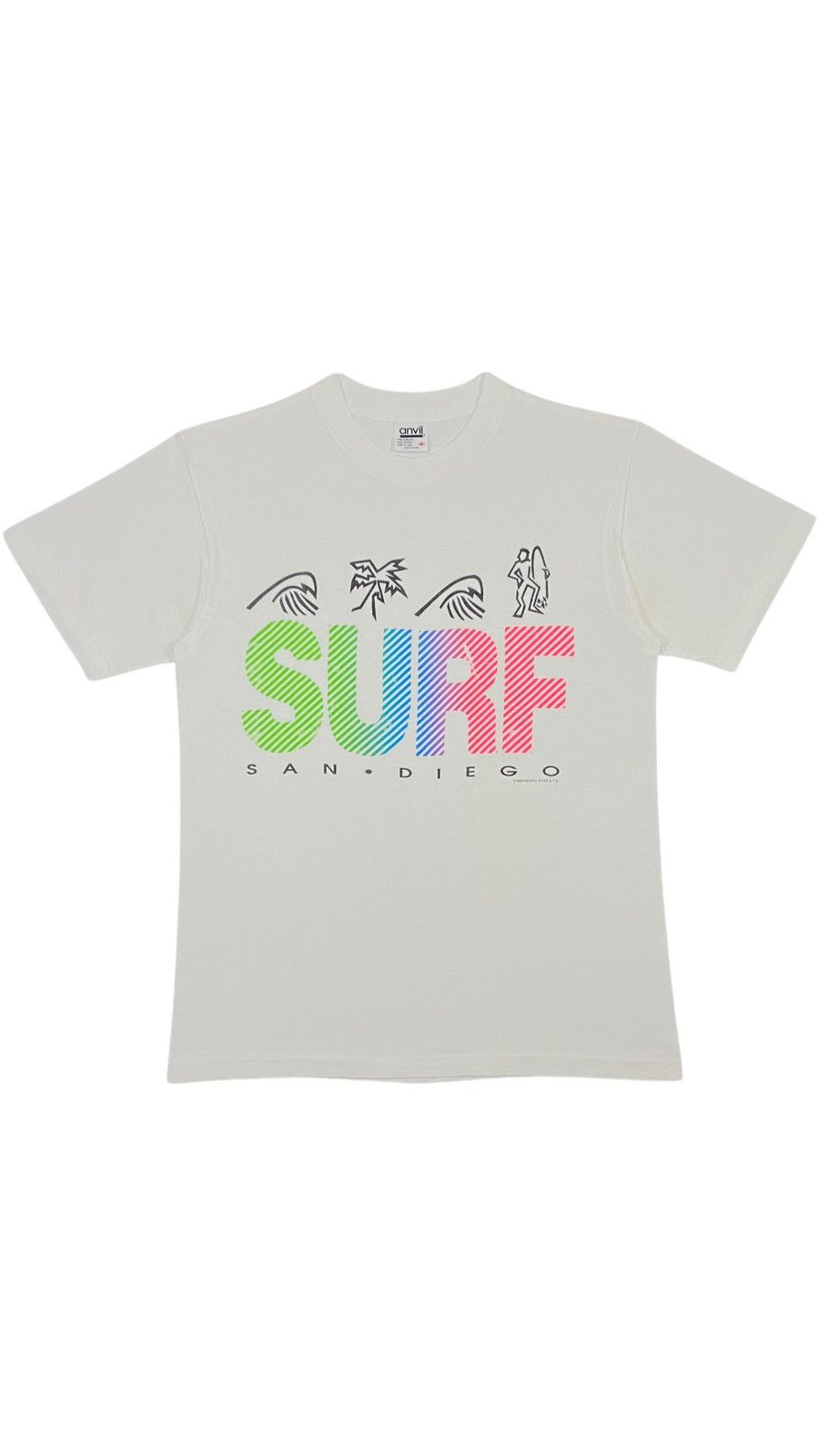 Anvil 🔥LASTDROP🔥 1989 Surf San Diego California Single Stitch Tee Size US S / EU 44-46 / 1 - 1 Thumbnail