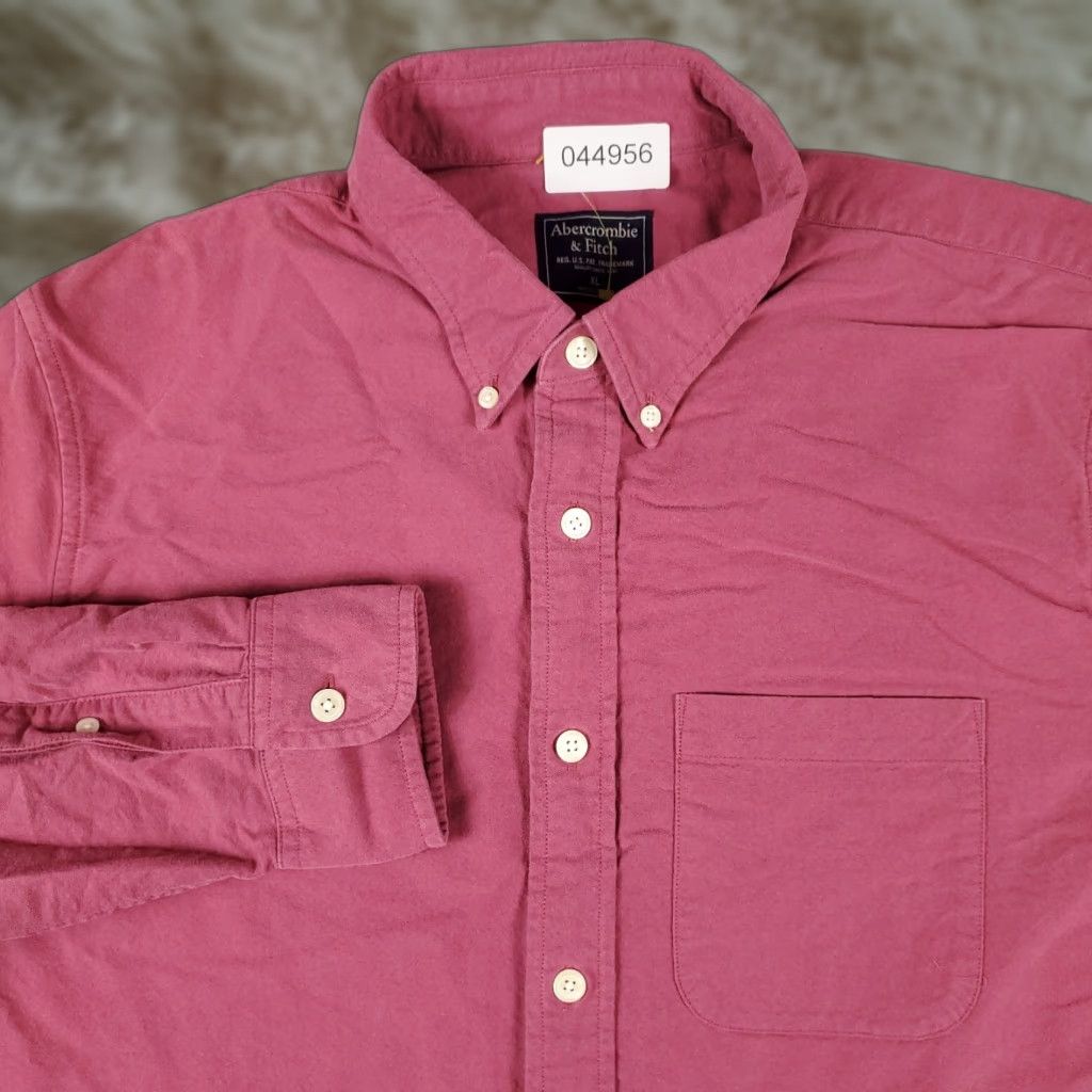Abercrombie & Fitch Abercrombie & Fitch Button-Up Shirt Mens XL Pink Casual Long Sleeve Woven Classic Size US XL / EU 56 / 4 - 1 Thumbnail