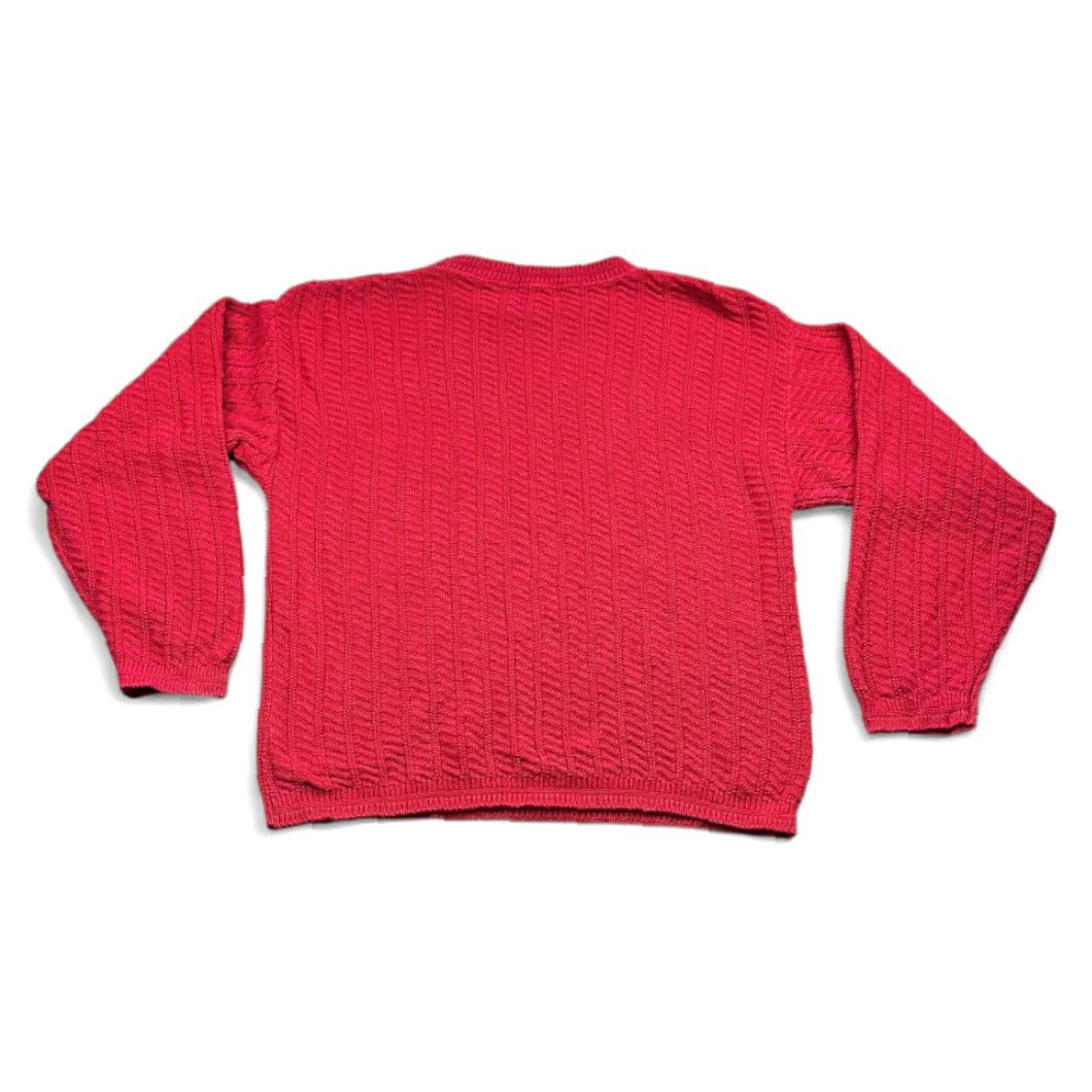 Bill Blass VINTAGE Bill Blass Sweater Adult MEDIUM Red 90s Knit Cotton Pullover Crew Neck Long Sleeve Men Mens Size US M / EU 48-50 / 2 - 3 Thumbnail