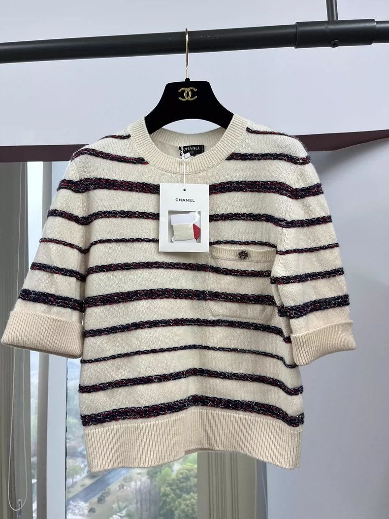 Chanel Chanel Roof series cashmere knitted short sleeves Size S / US 4 / IT 40 - 1 Thumbnail