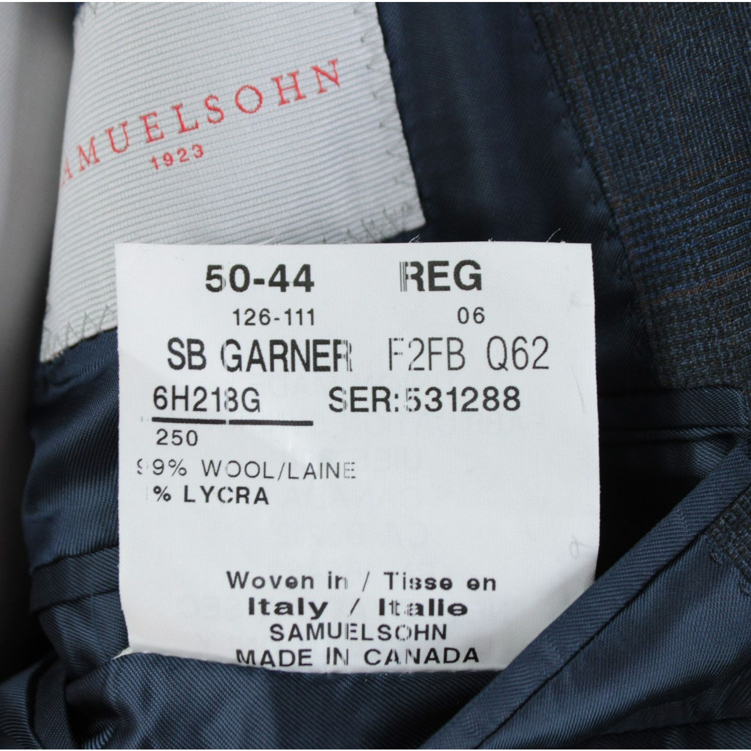 Samuelsohn Samuelsohn Suit Size US 50 Regular in Blue Size 50R - 9 Thumbnail