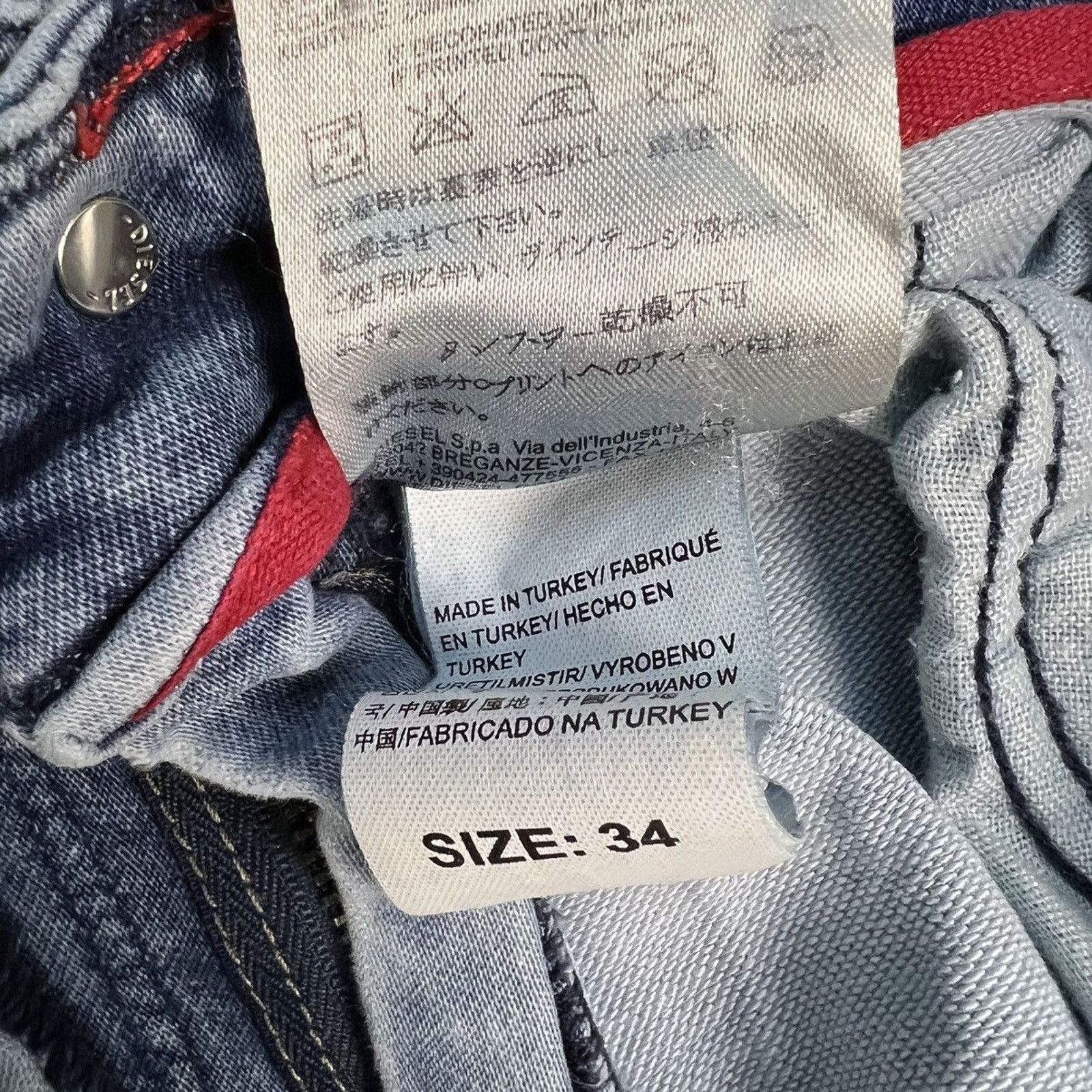 Diesel × Vintage Diesel Industry Jeans Mens 31x32 Slim Distressed Denim Pants Size US 31 - 8 Thumbnail