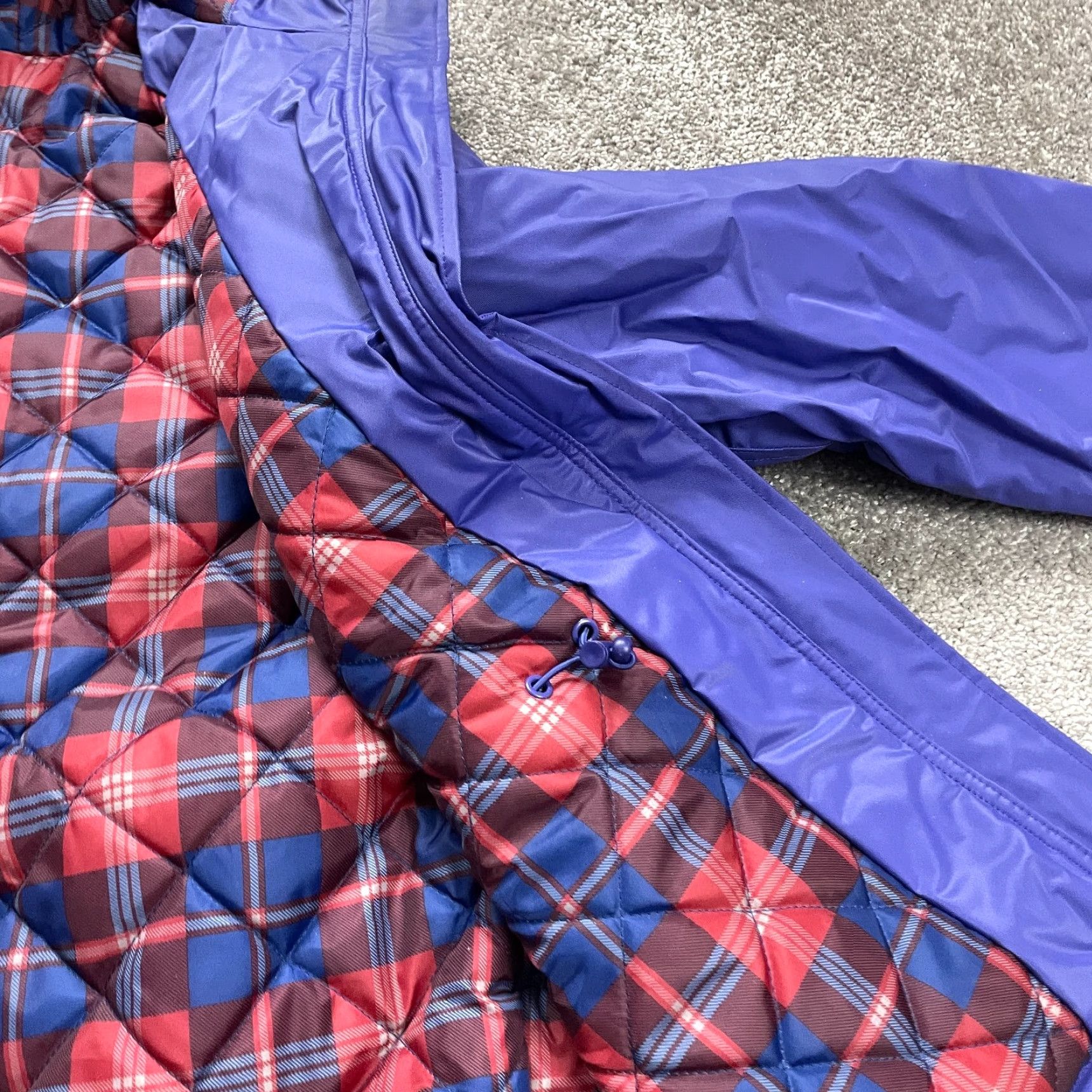 Vintage Scandia Woods Windbreaker Jacket Women Medium Purple Plaid Lined Full Zip Hoodie Size M / US 6-8 / IT 42-44 - 6 Thumbnail