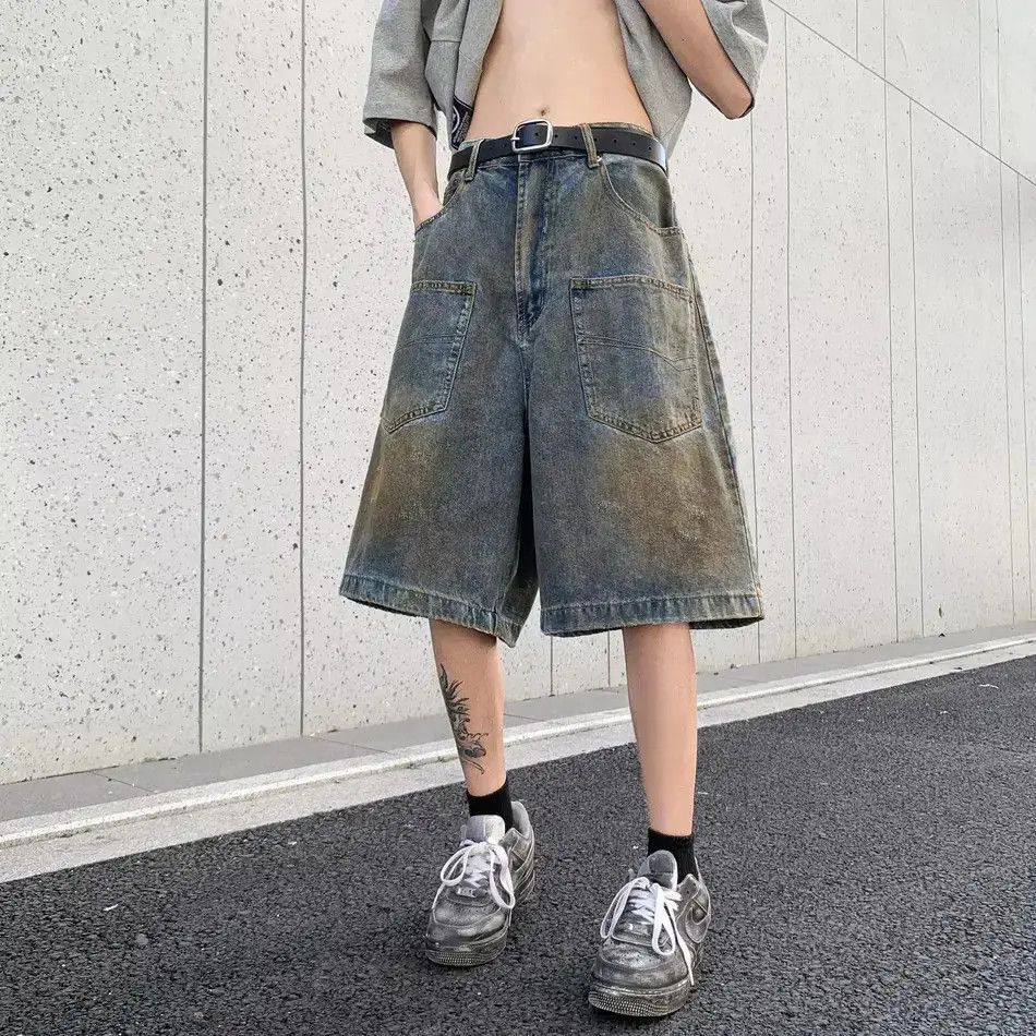 Japanese Brand Retro loose wide leg denim shorts Size US 32 / EU 48 - 5 Thumbnail