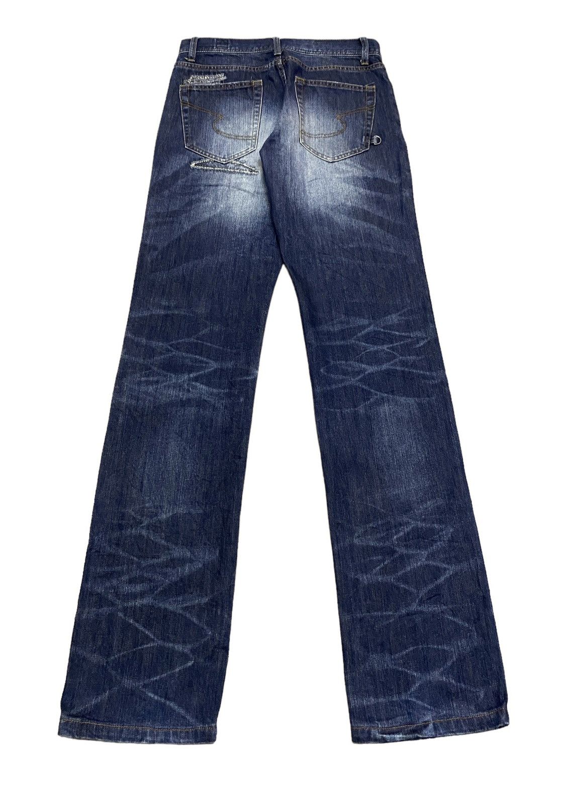 Le Grande Bleu (L.G.B.) Very Rare Vintage Brand Semantic Design Ripped Jeans 1990s Size US 30 / EU 46 - 2 Thumbnail