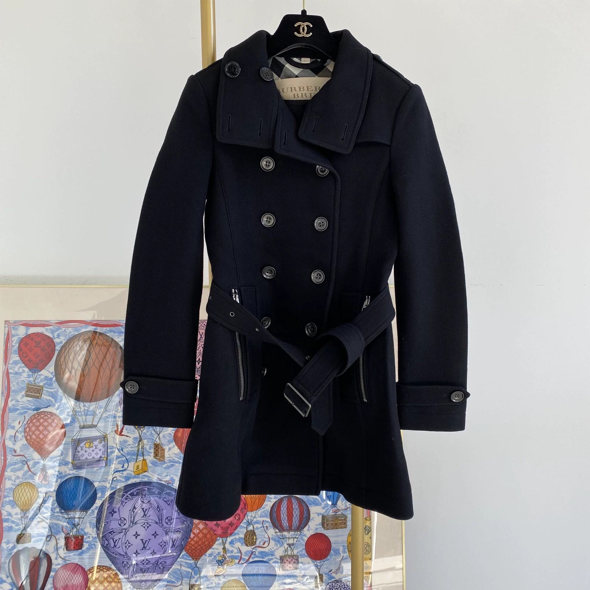 Burberry Burberry Black Wool Coat UK 4 Size XS / US 0-2 / IT 36-38 - 1 Thumbnail
