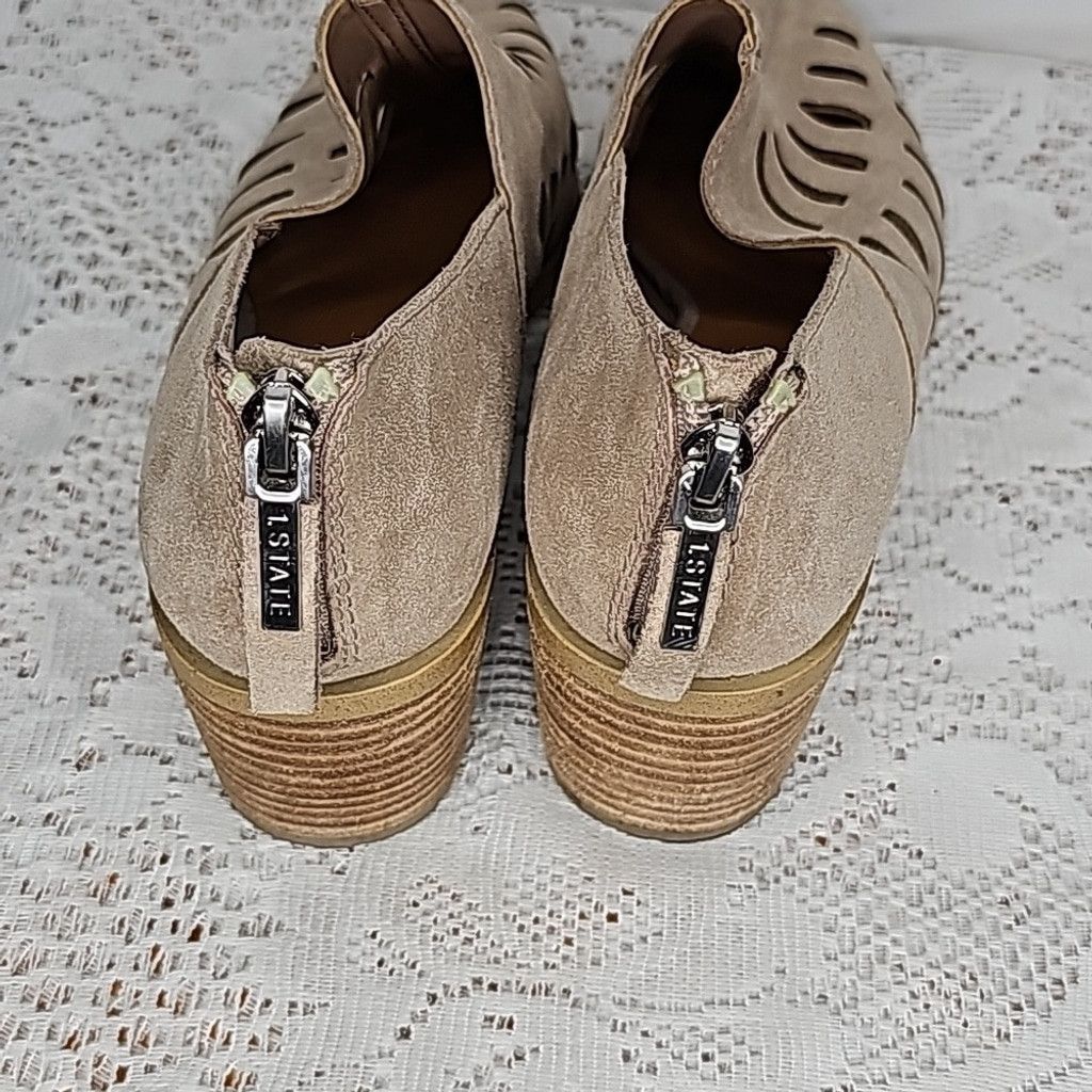 The Unbranded Brand 1. STATE ILEE leather cut out heeled ankle bootie heels 7.5 Size US 7.5 / IT 37.5 - 4 Thumbnail