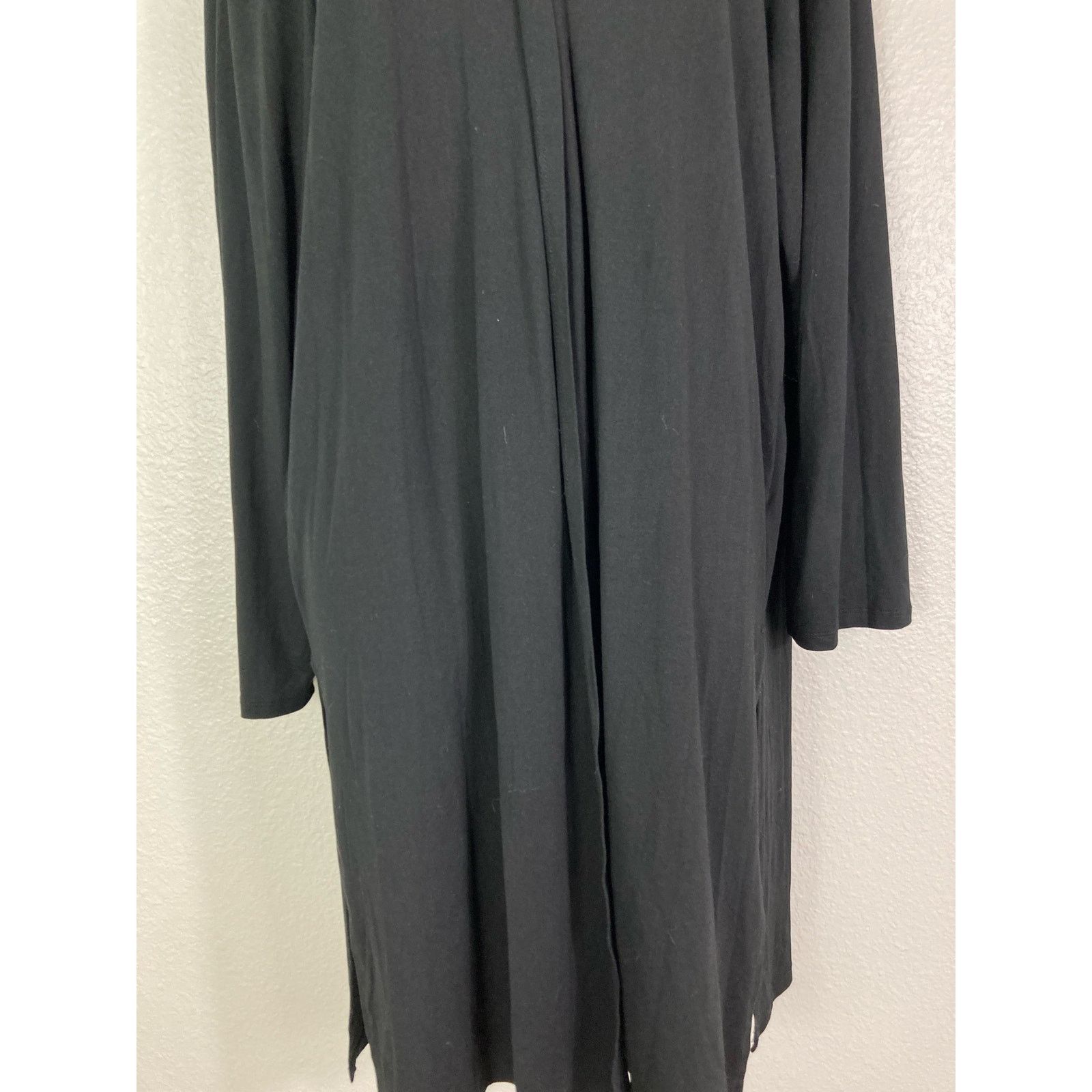 Other Love University Women's 3XL Black Drape Front Cardigan Size 3XL / US 20-22 - 7 Thumbnail
