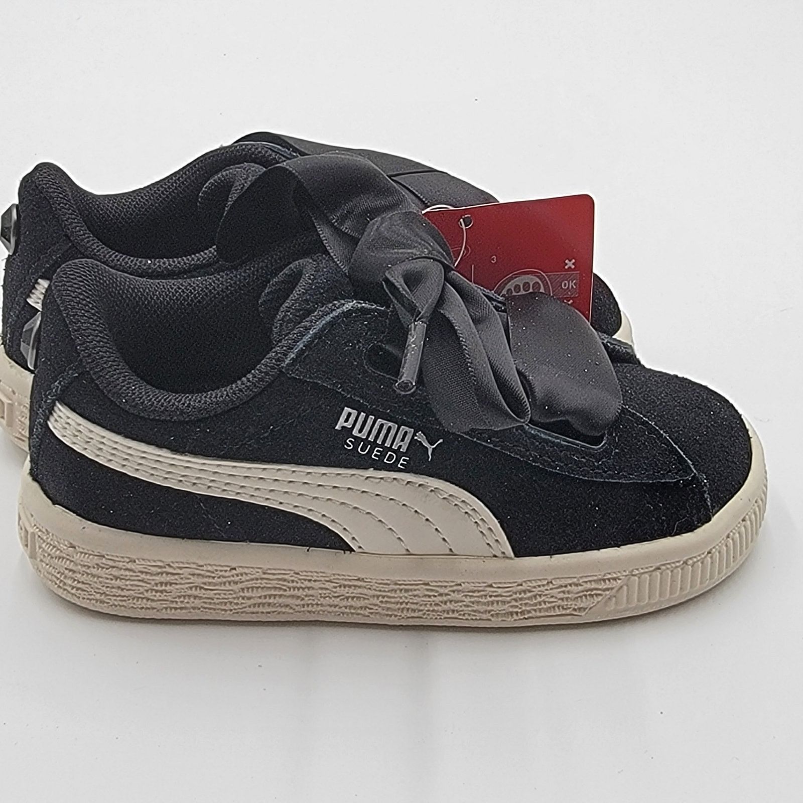 Puma Puma Suede Heart Jewel Inf 'Black White' Sz 6C 365140-03 Size US 4.5 / IT 34.5 - 4 Thumbnail