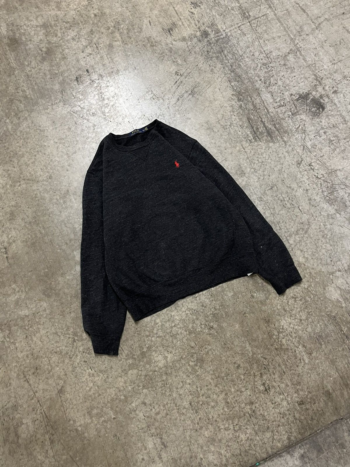 Polo Ralph Lauren × Vintage Polo Ralph Lauren vintage crewneck sweatshirt Heather gray Size US M / EU 48-50 / 2 - 1 Thumbnail