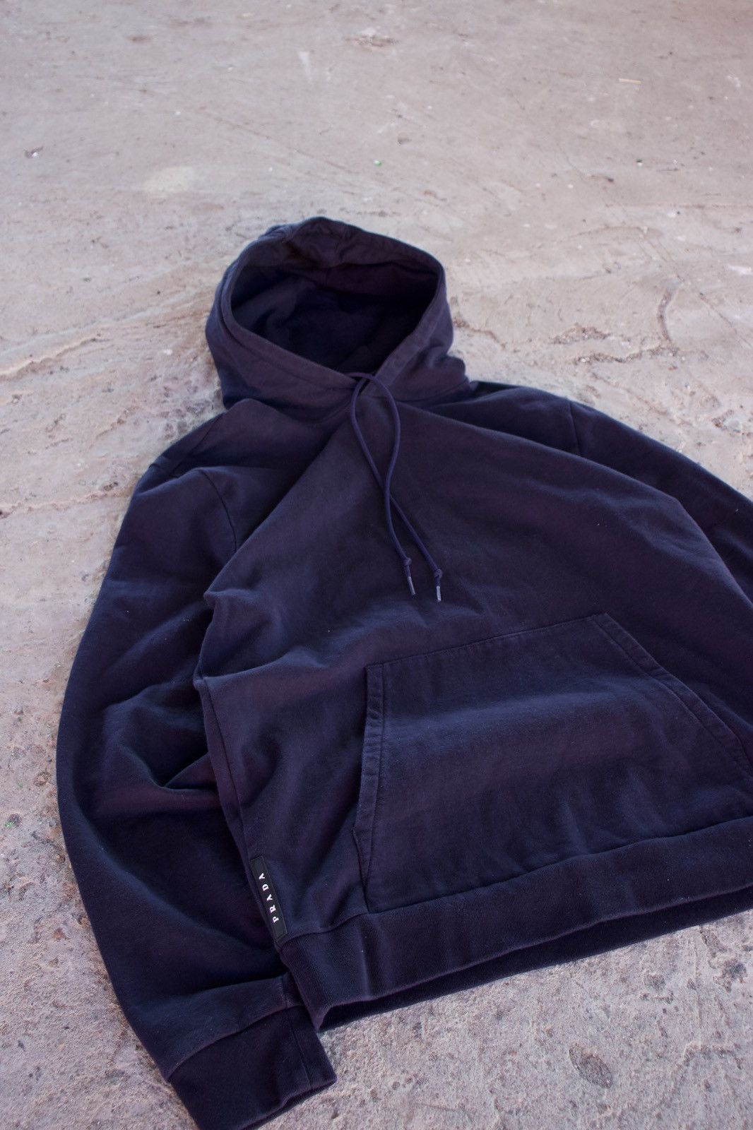 Prada Prada Luxury Black Tab Dark Blue Hoodie Rare Piece Size US XL / EU 56 / 4 - 4 Thumbnail