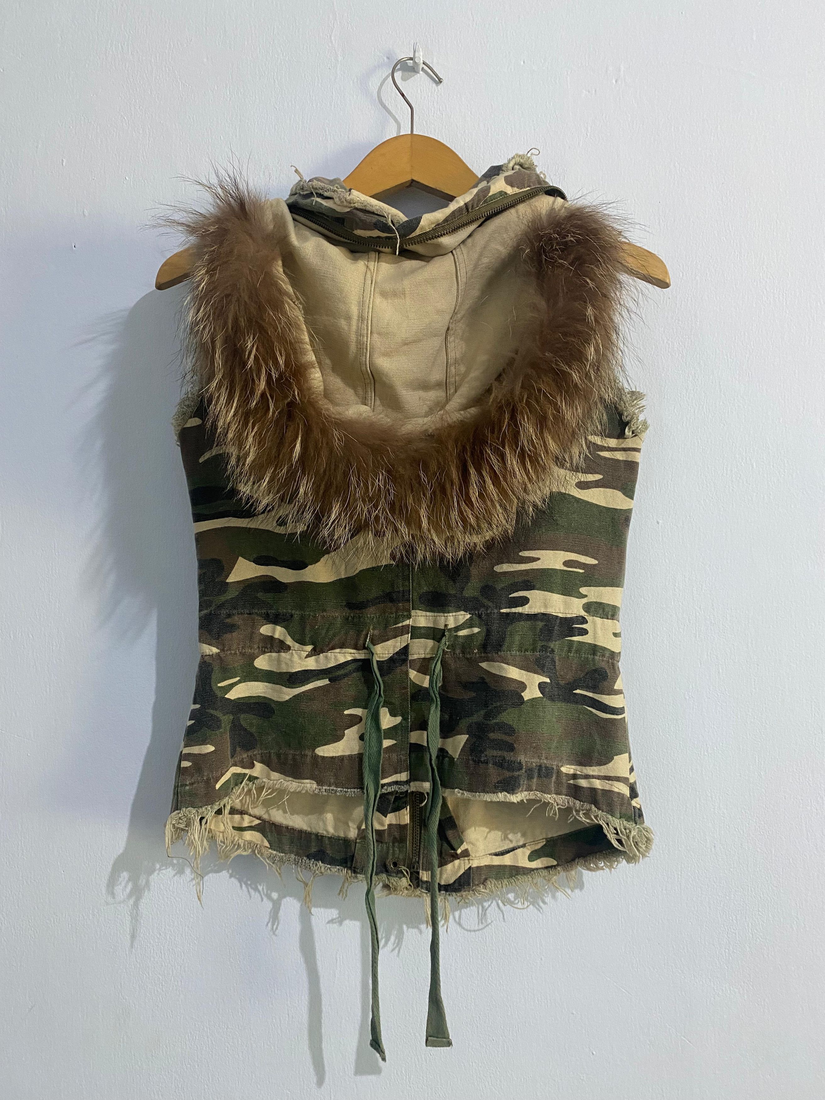 Hysteric Glamour Y2K Fur Vest Army Bono Jacket Size S / US 4 / IT 40 - 3 Thumbnail