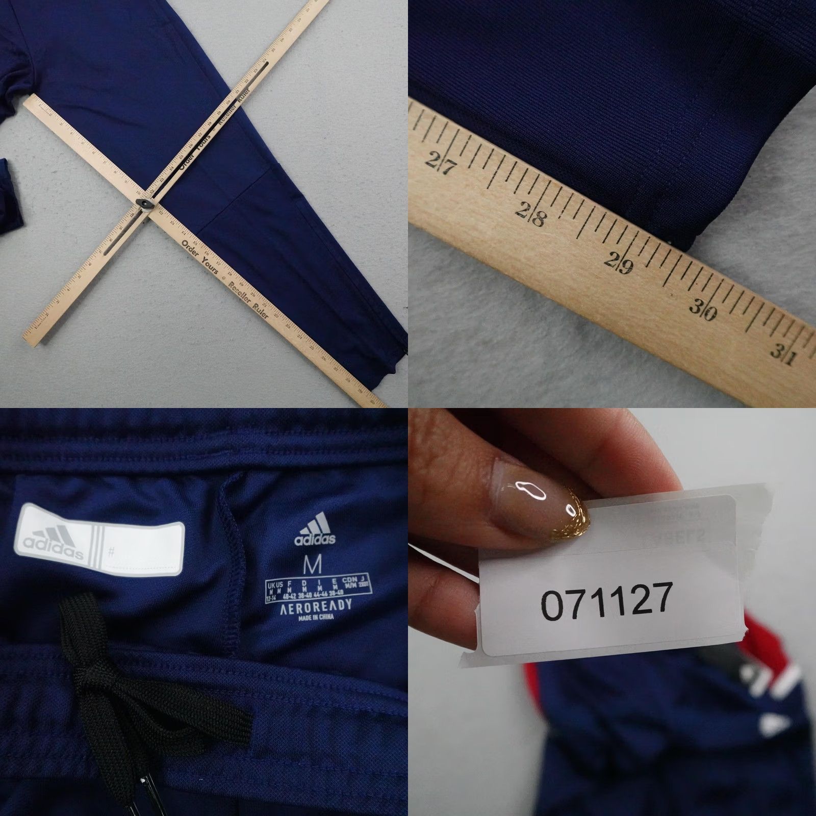 Adidas adidas Pants Mens M Blue Red AEROREADY Track Joggers Soccer Football NEW Size US 31 - 9 Thumbnail