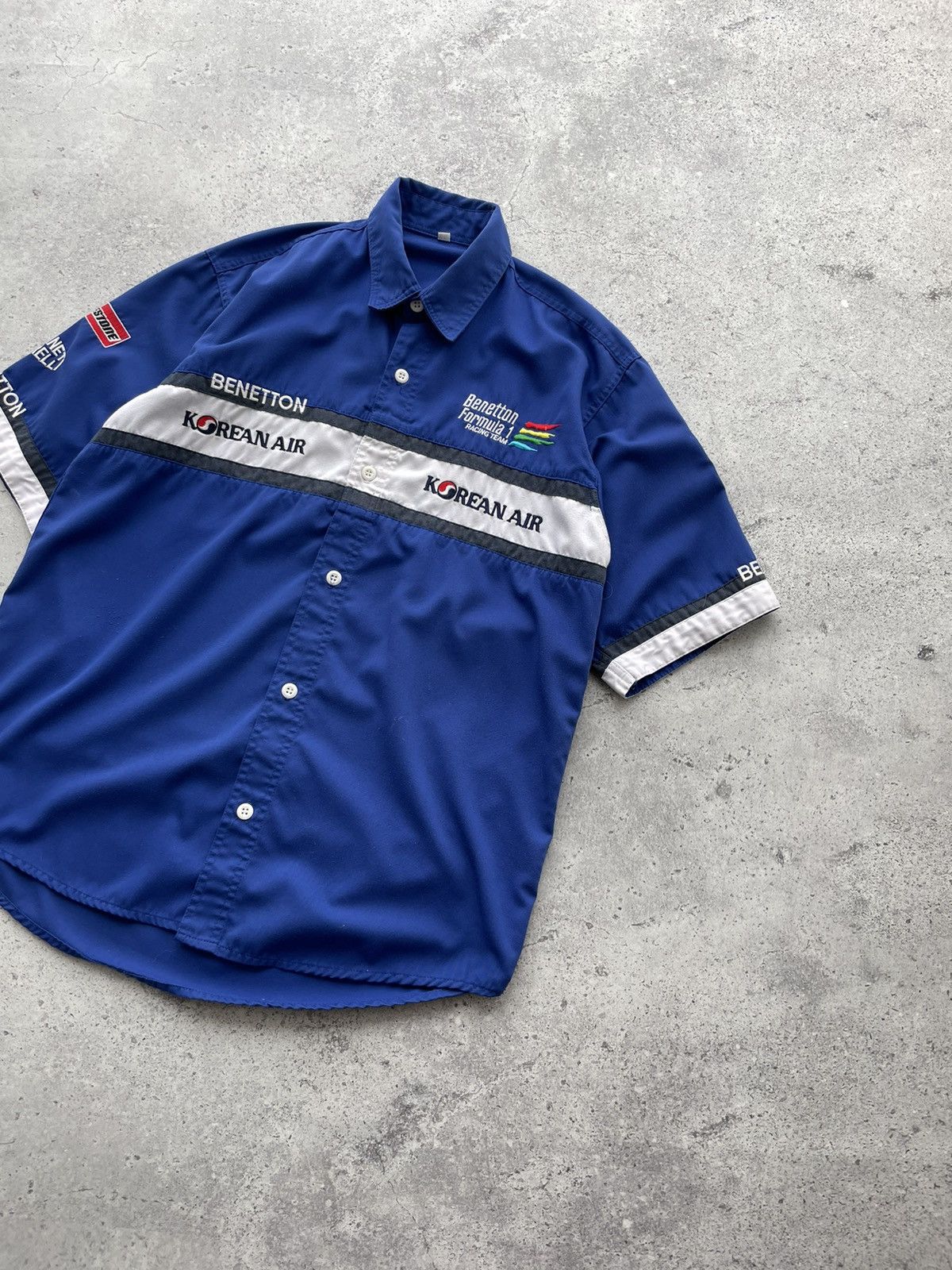 Benetton 2000s Rare Benetton Formula 1 Mild Seven Racing Team Shirt Size US L / EU 52-54 / 3 - 3 Thumbnail
