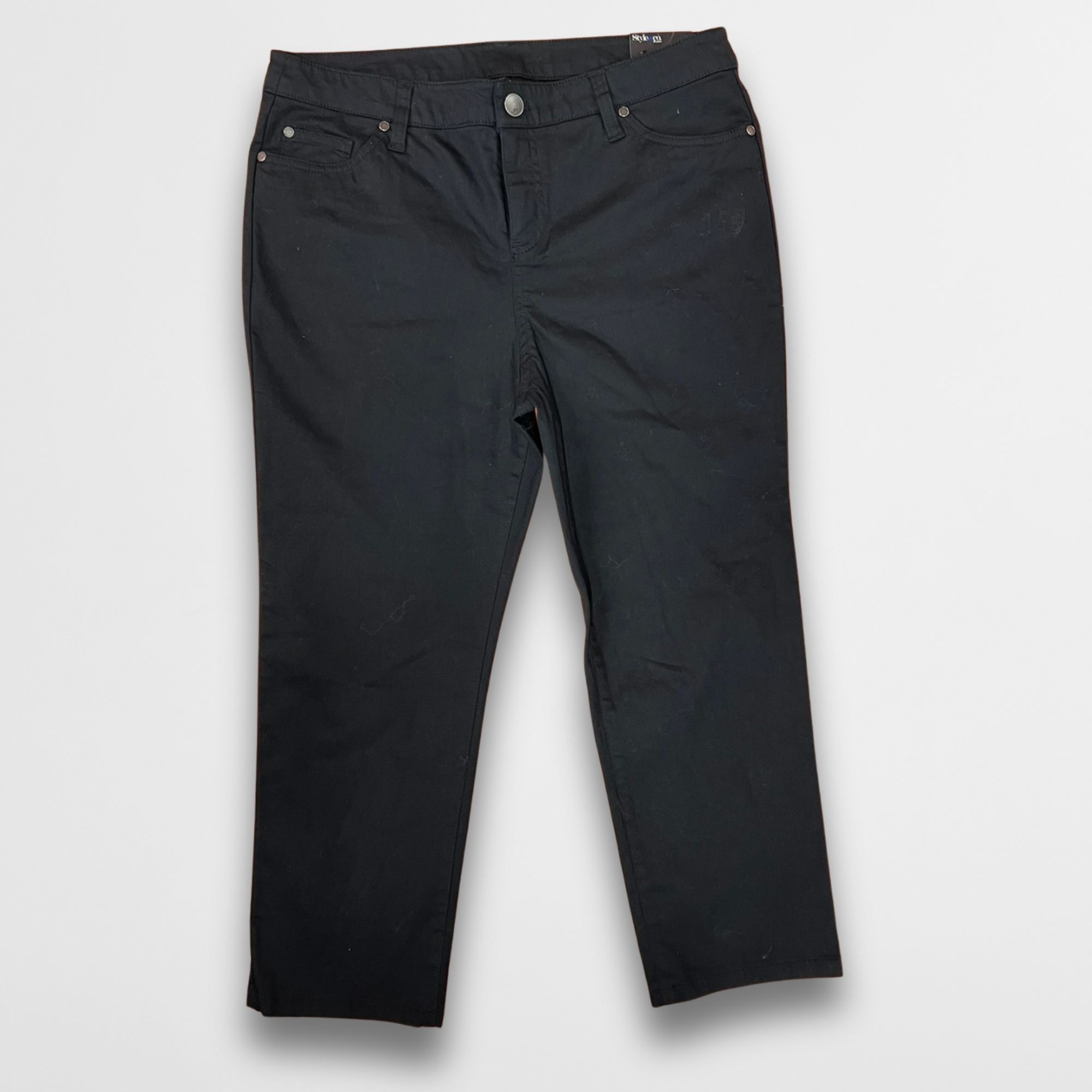 Style & Co NWT Style & Co Women’s Capri Pants Size 12P Black Tummy Cont Size 34" / US 12 / IT 48 - 3 Thumbnail
