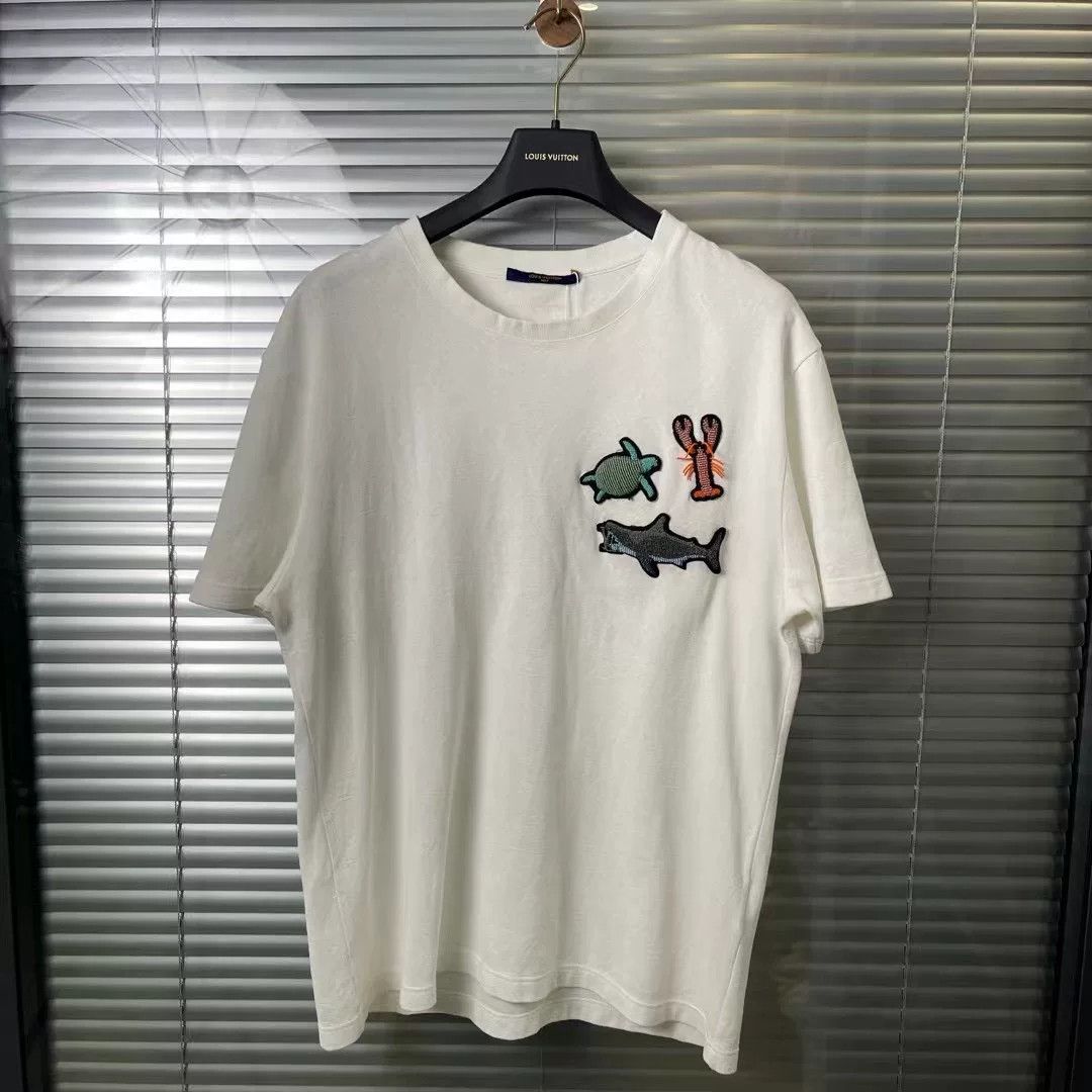 Louis Vuitton Louis Vuitton White T-Shirt l Men Size US L / EU 52-54 / 3 - 1 Thumbnail