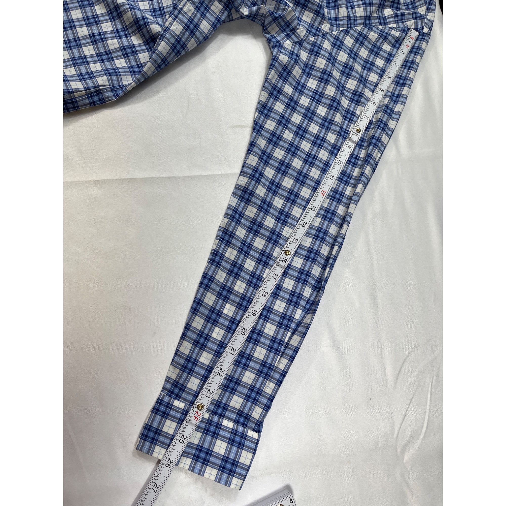 Ralph Lauren Ralph Lauren SKU 7540 Mens Blue and White Plaid Dress Shirt Size US L / EU 52-54 / 3 - 5 Thumbnail