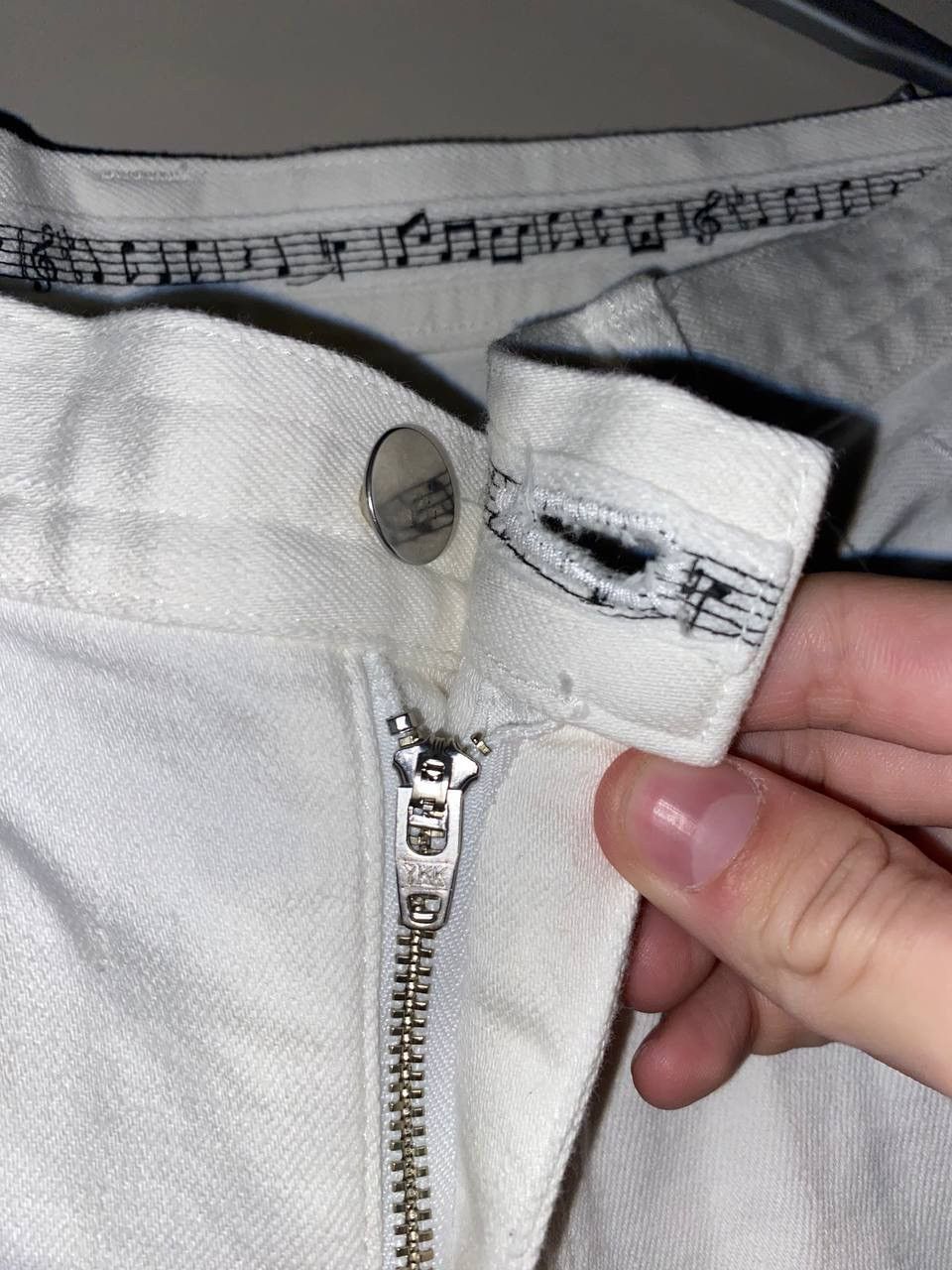Number (N)ine × Playboy Number Nine x Playboy SS15 White Denim Jeans Very Rare Size US 32 / EU 48 - 9 Thumbnail