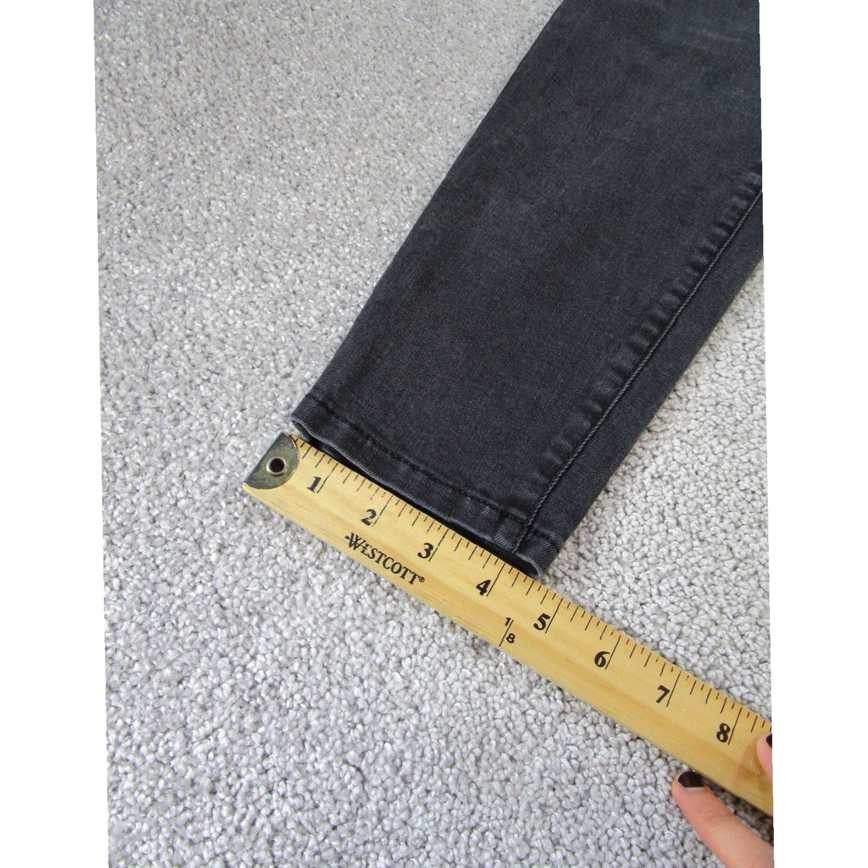 J. Jill J.Jill Womens Leggings 12 Faded Black Gray Denim Size 34" / US 12 / IT 48 - 5 Thumbnail