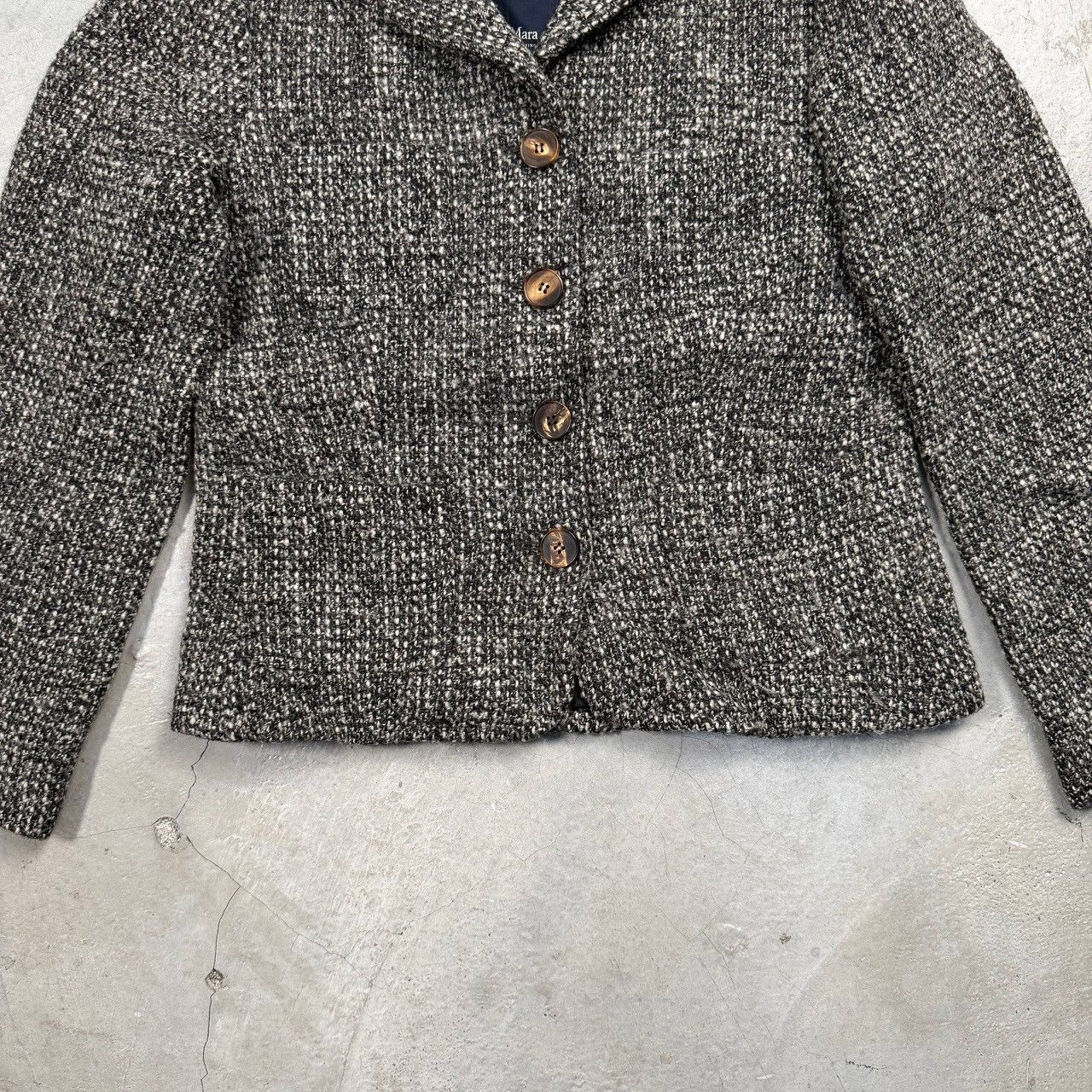 Max Mara 'S Max Mara "Design For Easy Living" Tweed Wool Jacket Size S / US 4 / IT 40 - 4 Thumbnail