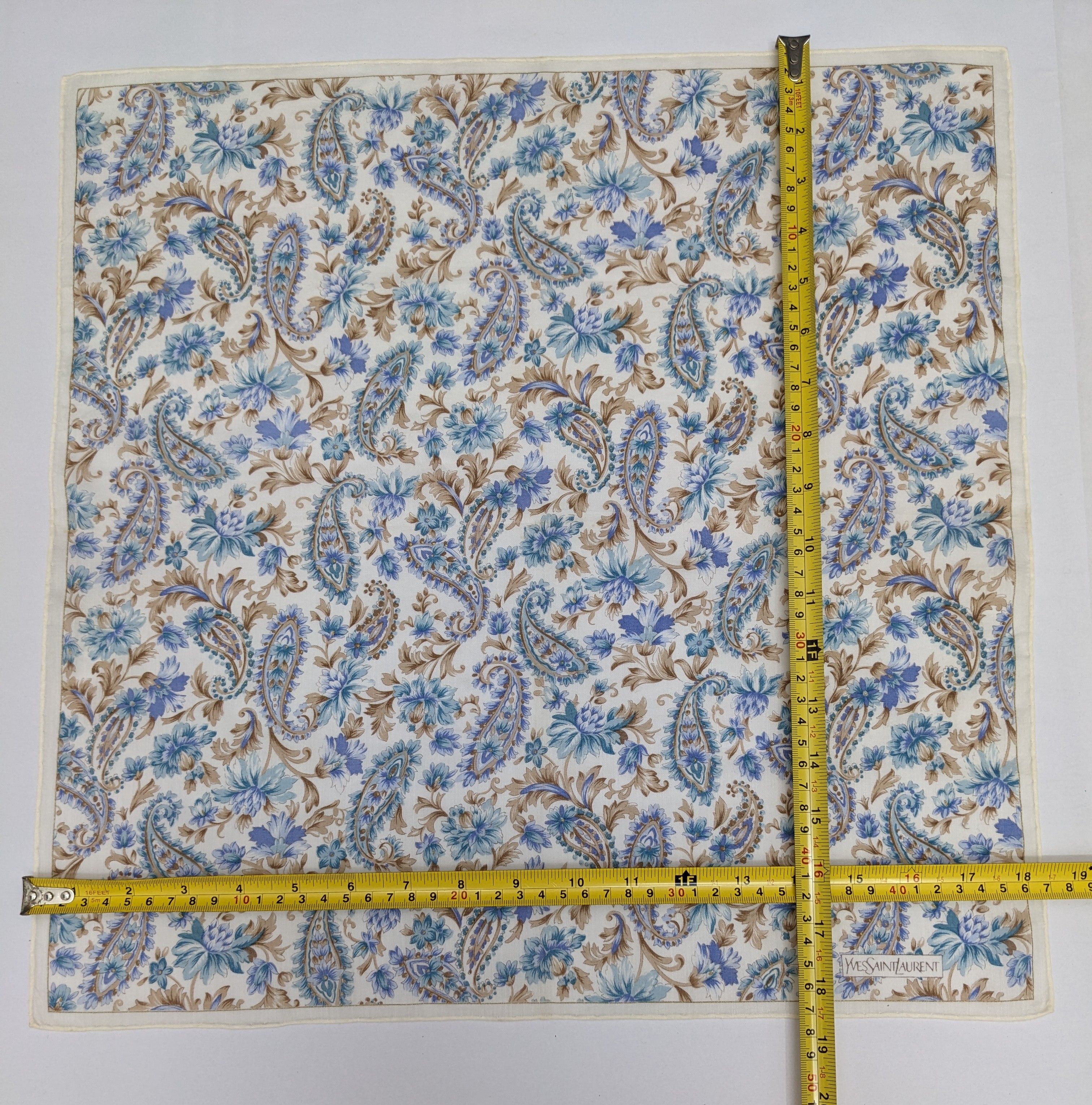 Yves Saint Laurent Yves Saint Laurent Paisley Floral Handkerchief Size ONE SIZE - 4 Thumbnail