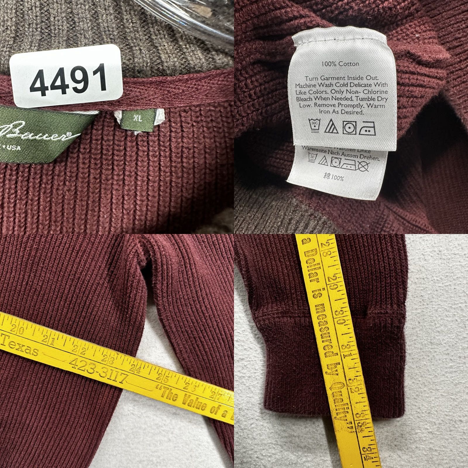 Eddie Bauer VINTAGE Eddie Bauer Sweater Shirt Mens XL Red 1/4 Zip Preppy Striped Heavyweight Ski Hiking Mens Size US XL / EU 56 / 4 - 8 Thumbnail
