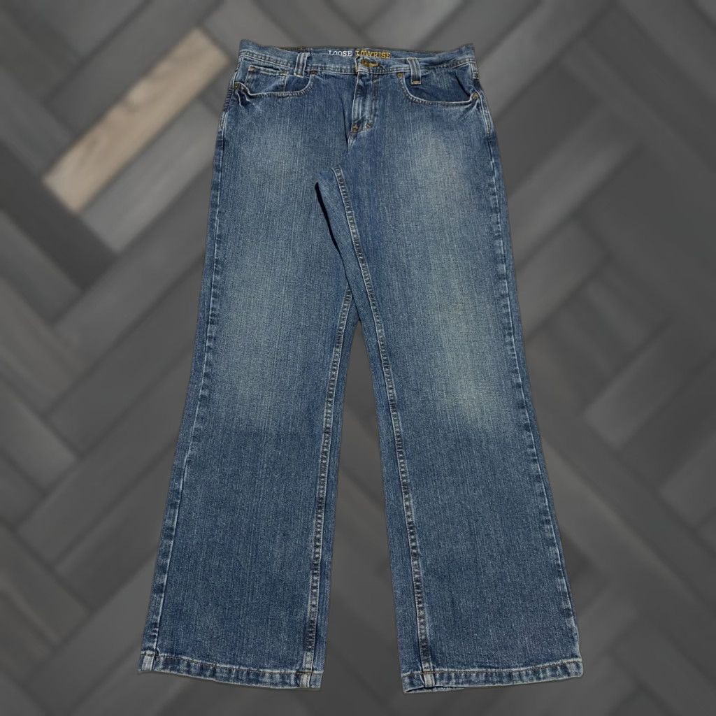 Vintage Urban Pipeline Jeans Size 34×32 Blue Denim Men Straight Relaxed 5-Pocket Button Zip Mid Rise Regular Inseam 32 Fall Winter Spring Summer Preppy Size US 34 / EU 50 - 1 Thumbnail