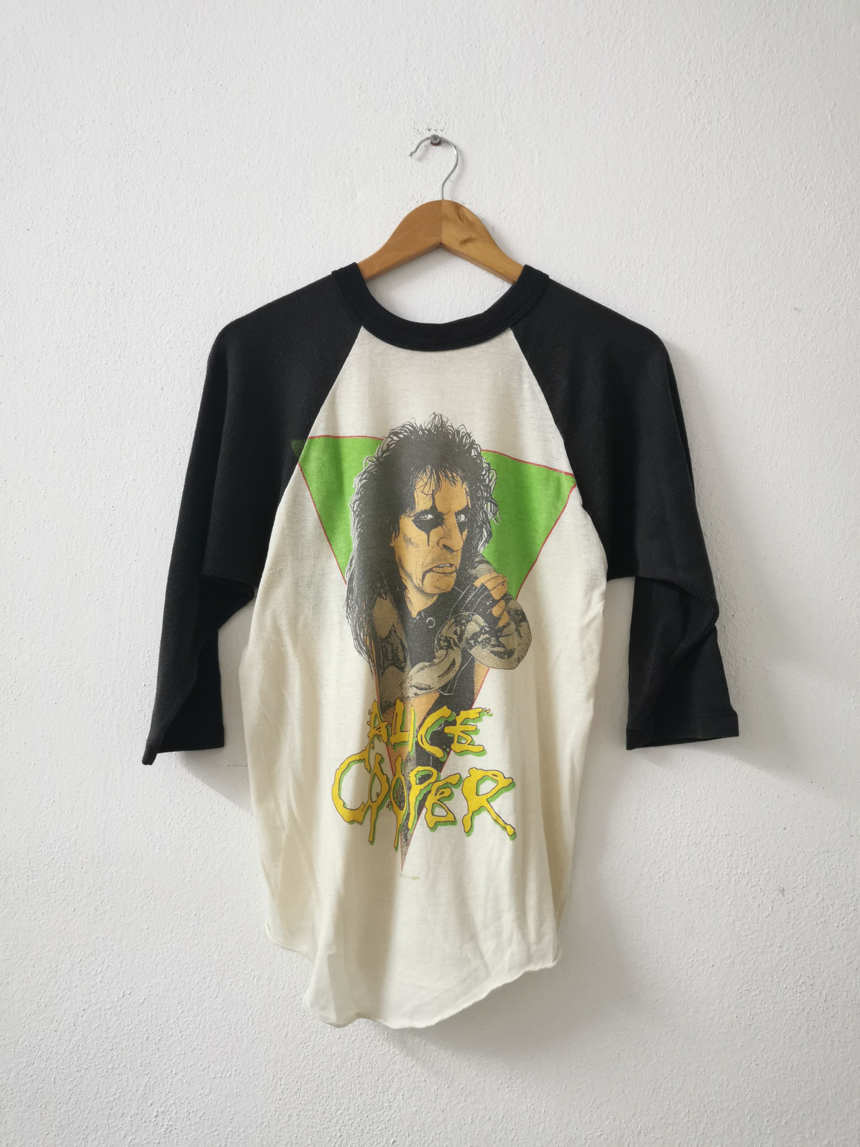 vintage alice cooper raglan shirt tour 86 87 