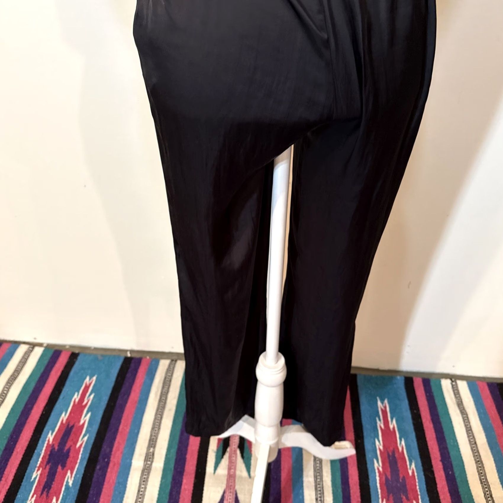 Zadig & Voltaire Zadig & Voltaire Jumpsuit Womens Size S Black Satin with Pockets V Neck Sleeveless One-Piece Cap Straps CapSatin? Size 28" / US 6 / IT 42 - 6 Thumbnail