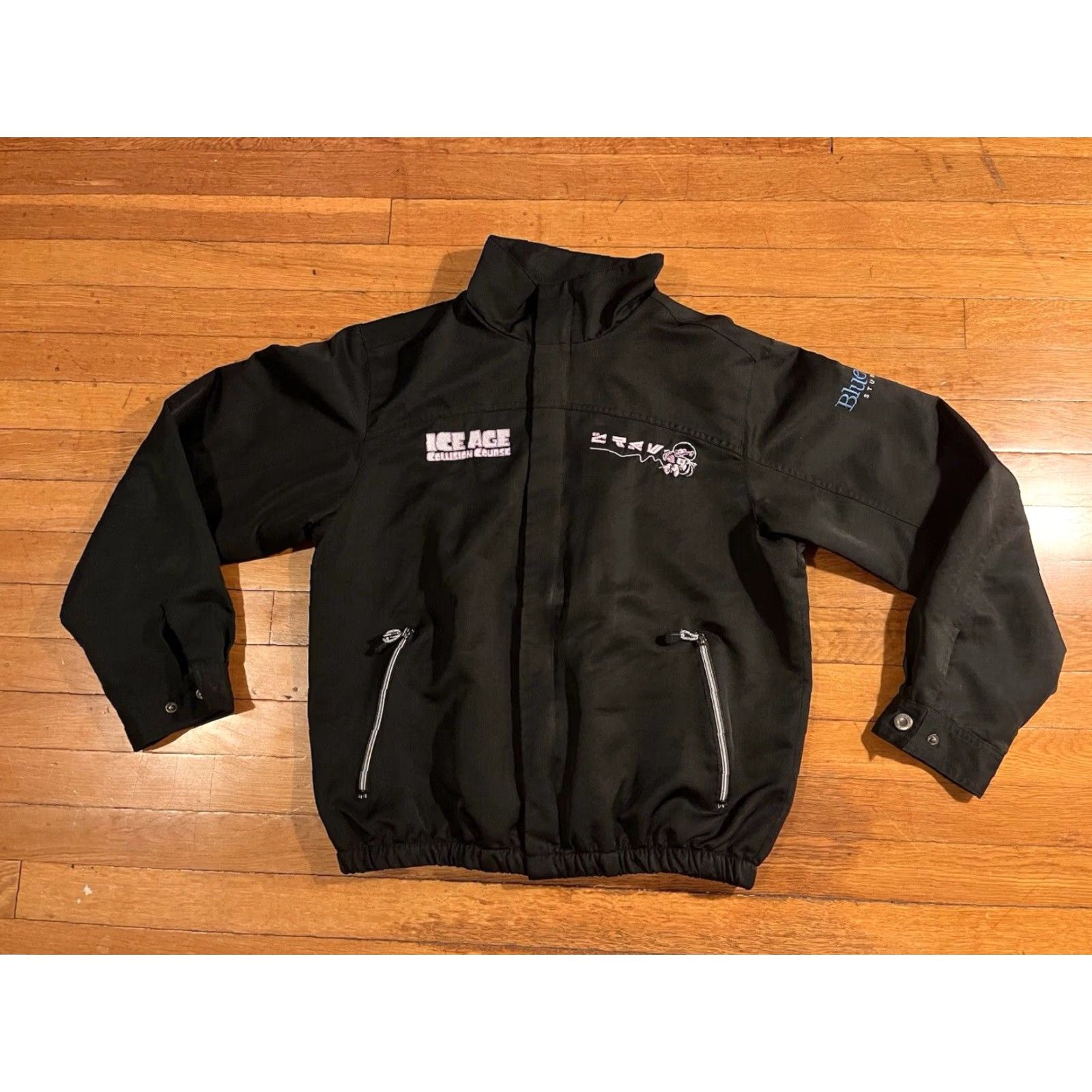 Vintage Ice Age Collision Course Scrat Jacket Men’s S Black Windbreaker Short Jacket 42 Chest Logo Embroidered North End Regular Mens Size US L / EU 52-54 / 3 - 2 Thumbnail