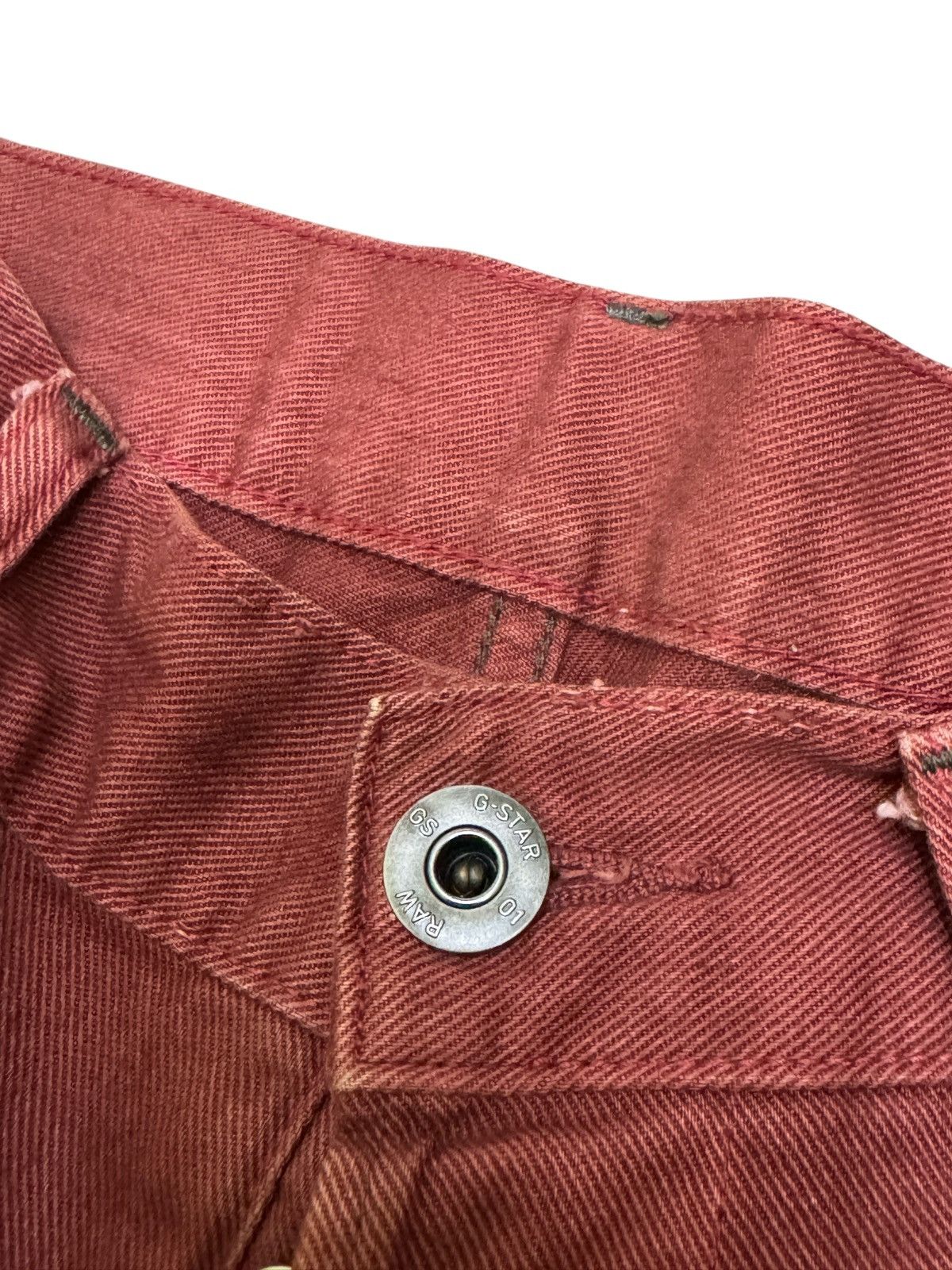 G-Star G-Star RAW Red Denim Straight Retro 2000s Style Clawmark Size US 28 / EU 44 - 7 Thumbnail