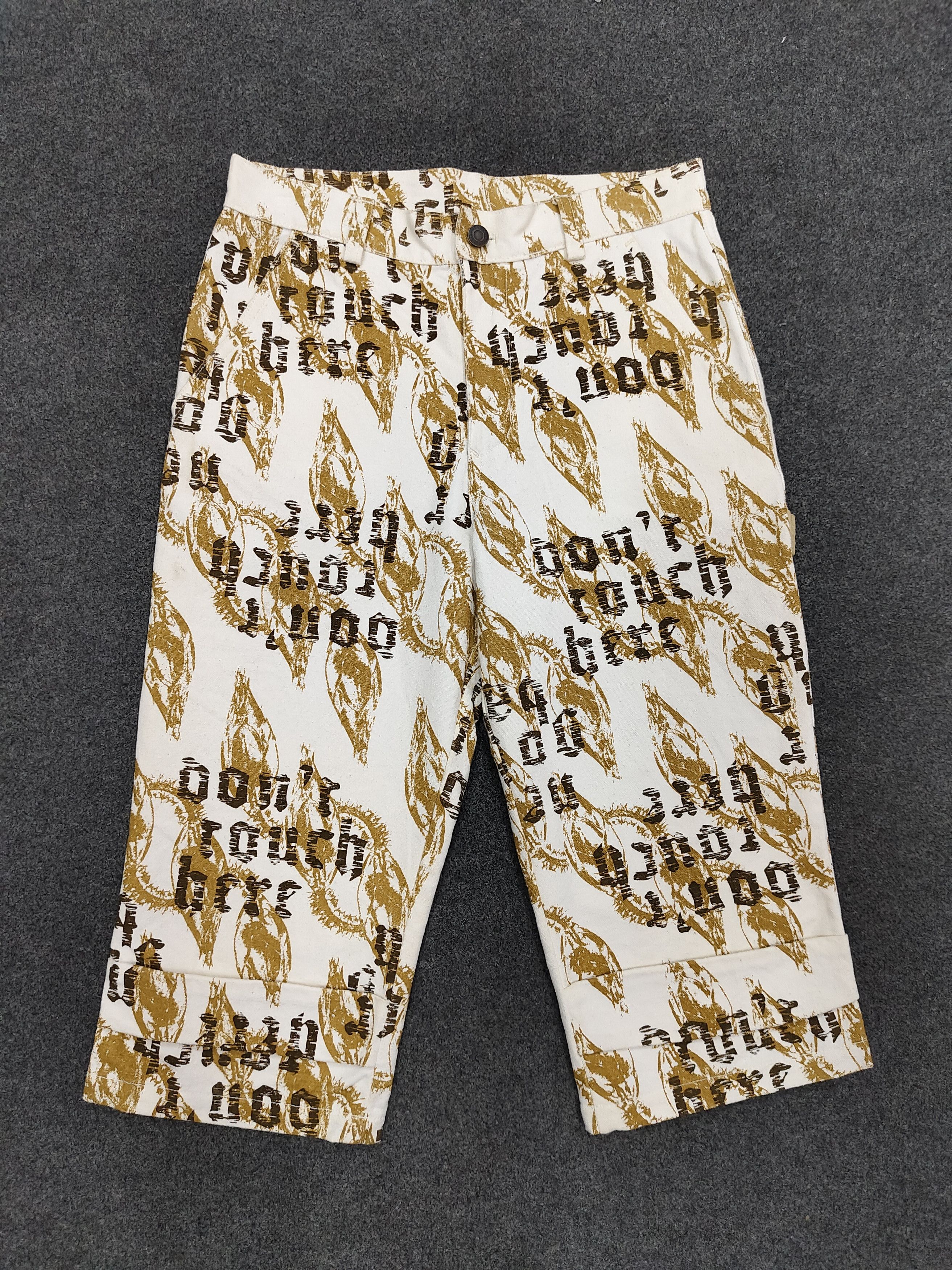 Japanese Brand 00s Algonquins🇯🇵 "don't touch here" Graphic Pants Size 28" / US 6 / IT 42 - 5 Thumbnail