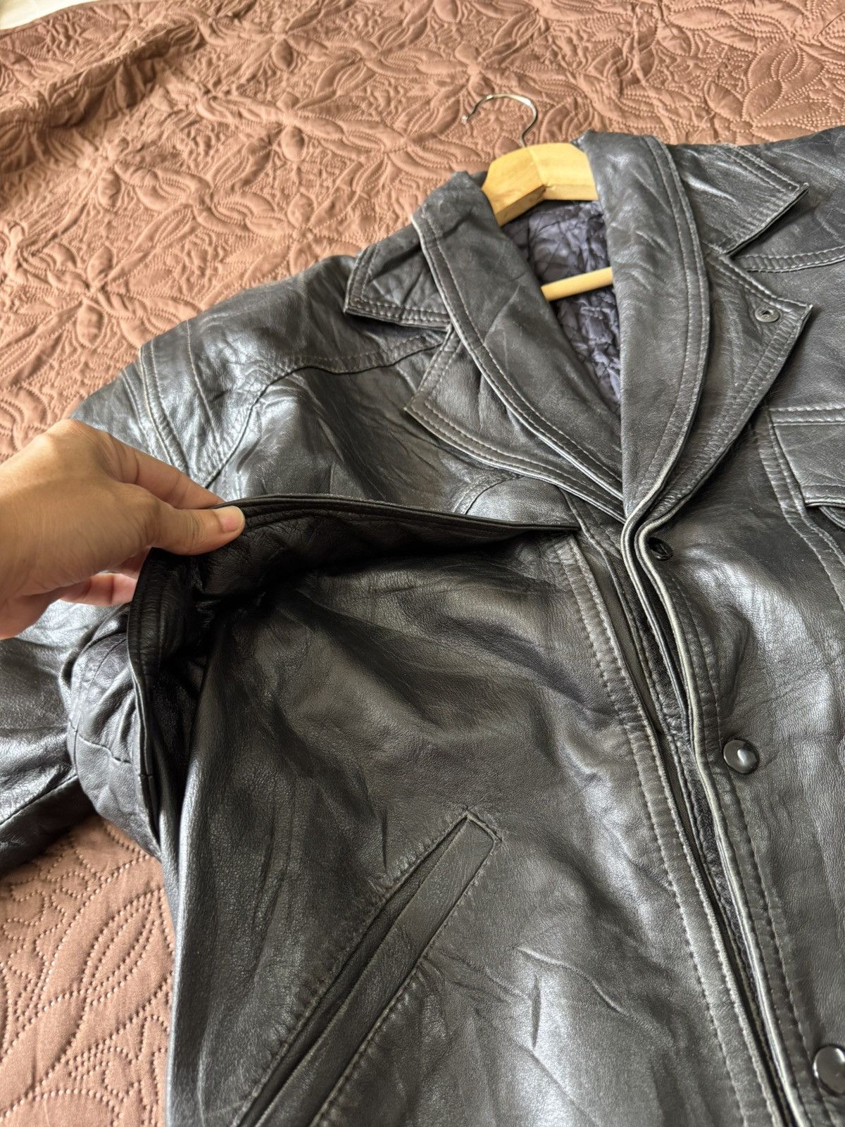 If Six Was Nine Vintage 90s MARPEL LEATHER DOUBLE COLLAR JACKET MOTORCYCLE Size US M / EU 48-50 / 2 - 11 Thumbnail