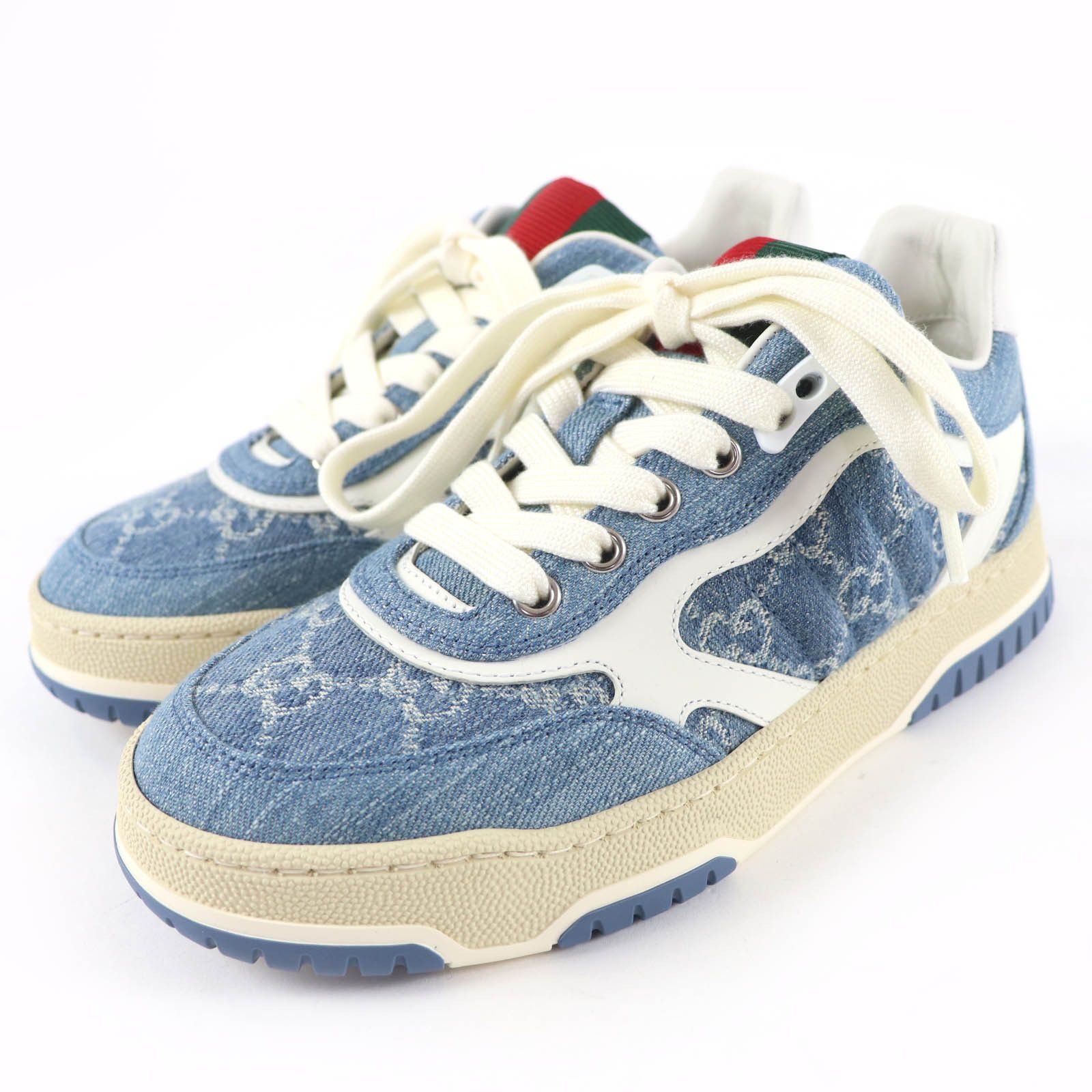 Gucci Gucci Gucci GG Denim Low Cut Sneakers Textile Shoes DUTY FREE for USA Size ONE SIZE - 1 Thumbnail