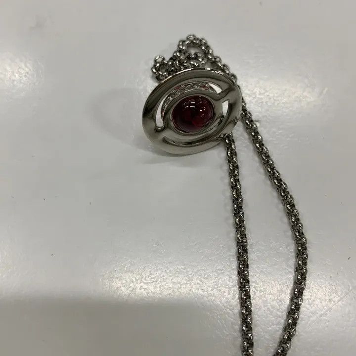 Vivienne Westwood Vivienne Westwood Petite Orb Necklace Silver Red Saturn -25 Size ONE SIZE - 2 Thumbnail