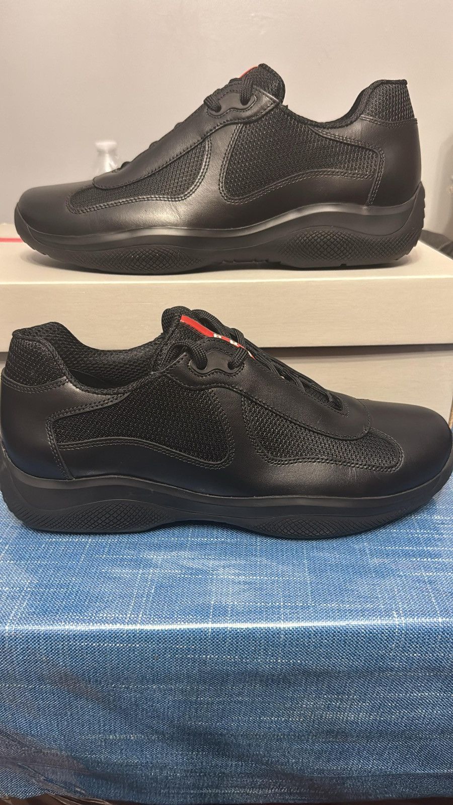 Prada Prada american cup sneakers black prada sz 6 Size US 6 / EU 39 - 1 Thumbnail