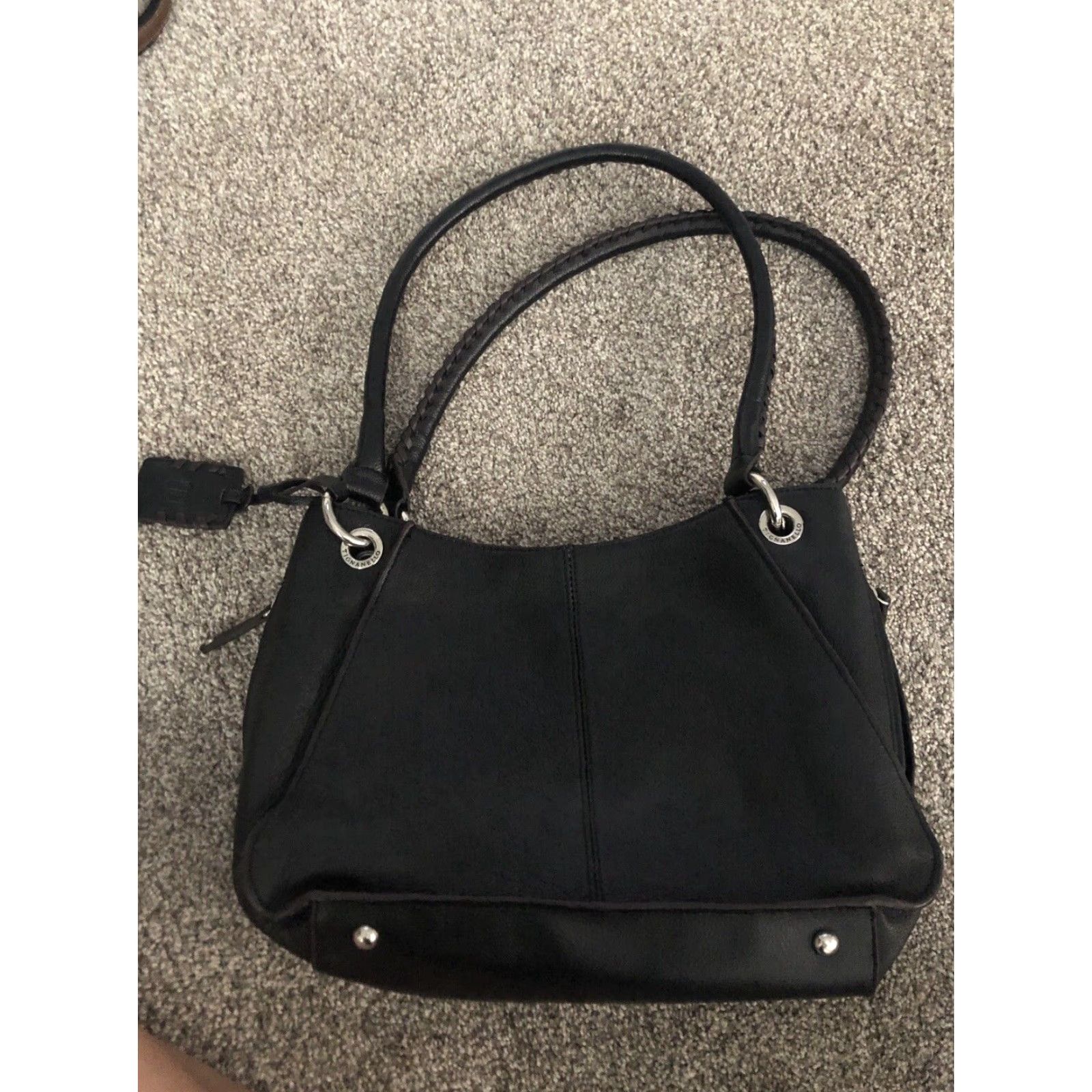Vintage Tignanello Women Handbag Medium Black Leather Womens Size ONE SIZE - 4 Thumbnail