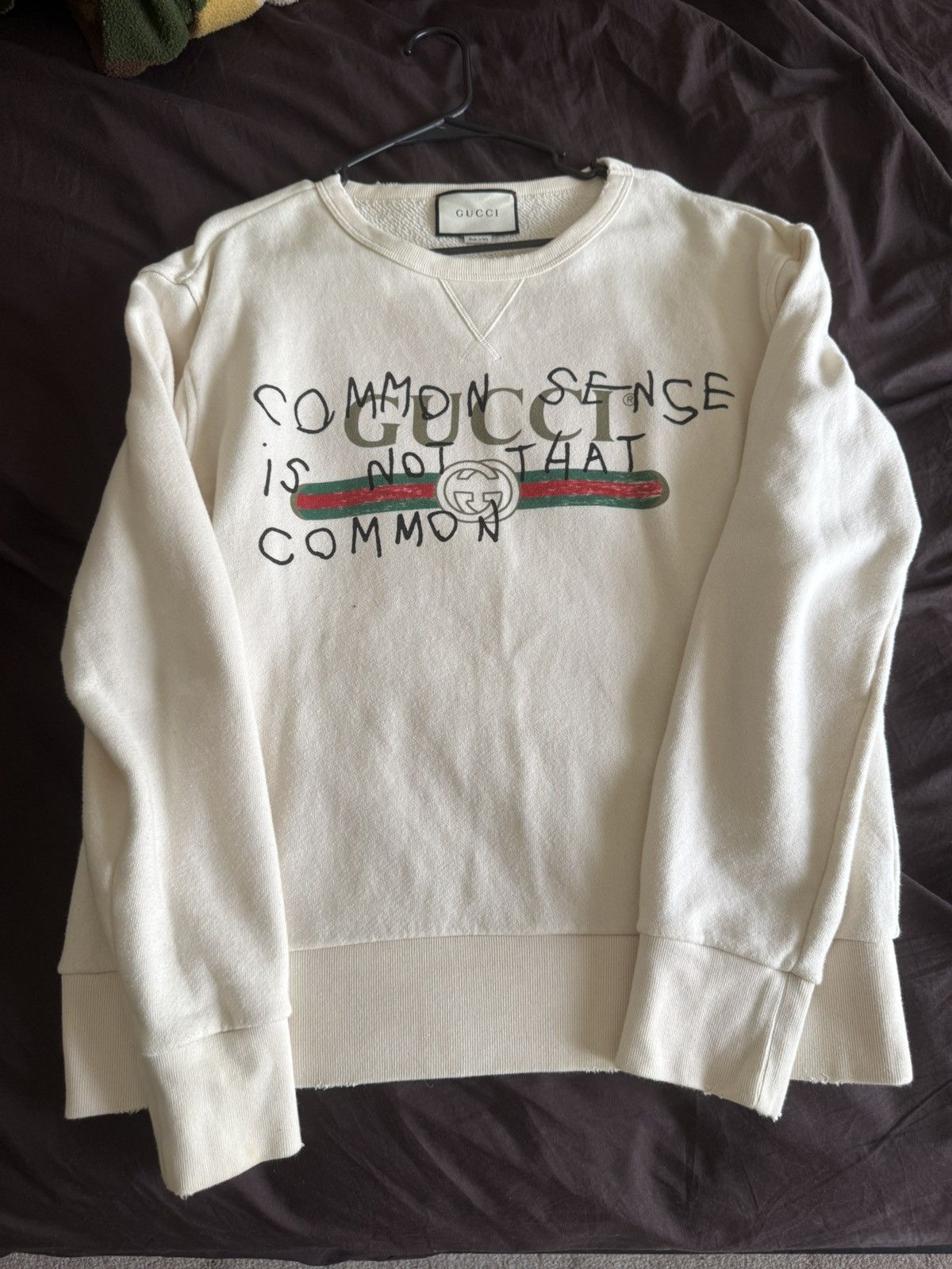 Gucci Gucci Common Sense Is Not Common Sweatshirt Size US S / EU 44-46 / 1 - 1 Thumbnail