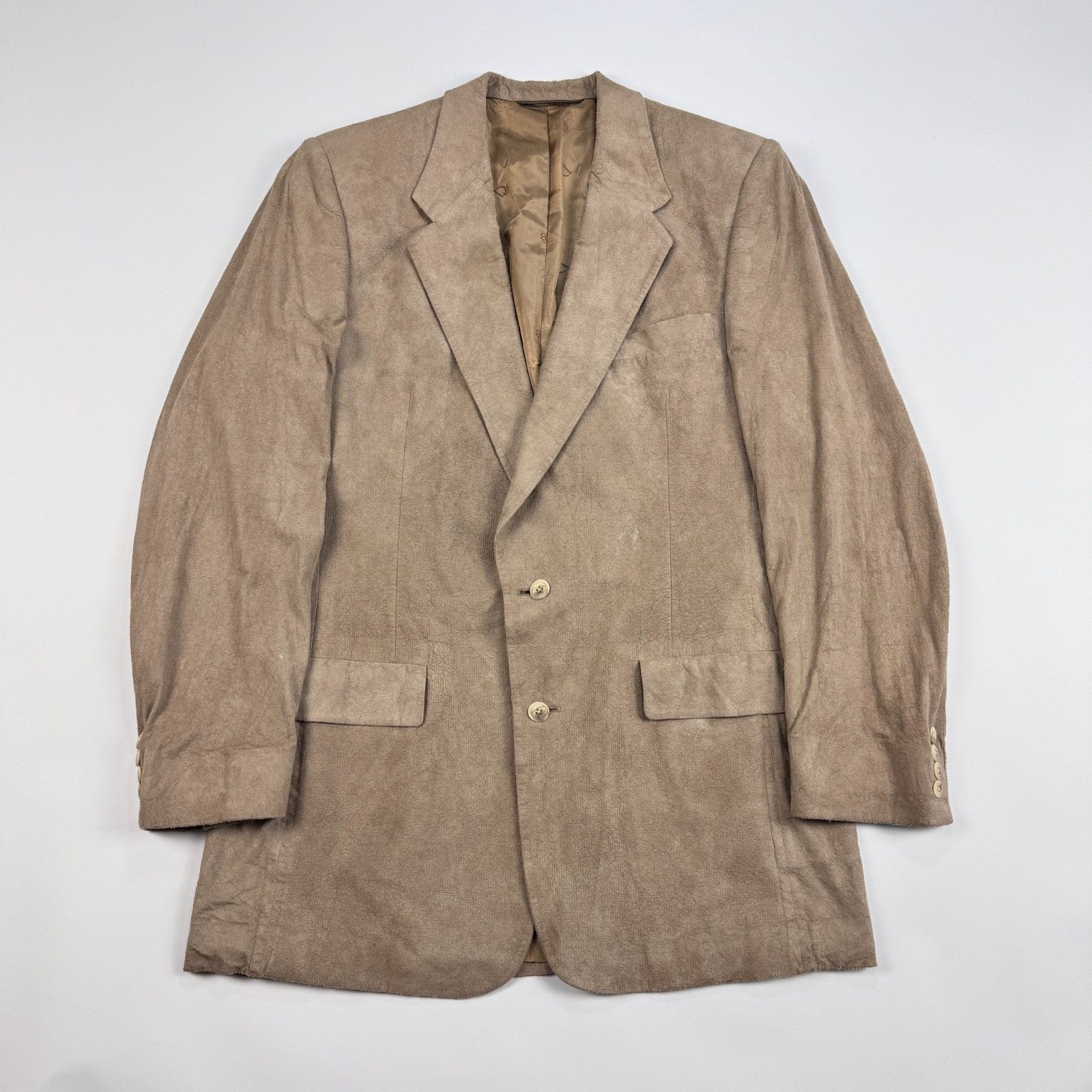 Christian Dior Monsieur Dior Monsieur Faux Suede Sport Coat Blazer Tan 42R Size 42R - 1 Thumbnail