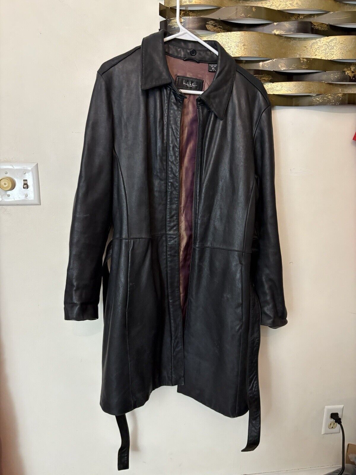 Nicole Miller Vintage Nicole Miller Leather Zipup Trench Coat Women XL Size XL / US 12-14 / IT 48-50 - 1 Thumbnail