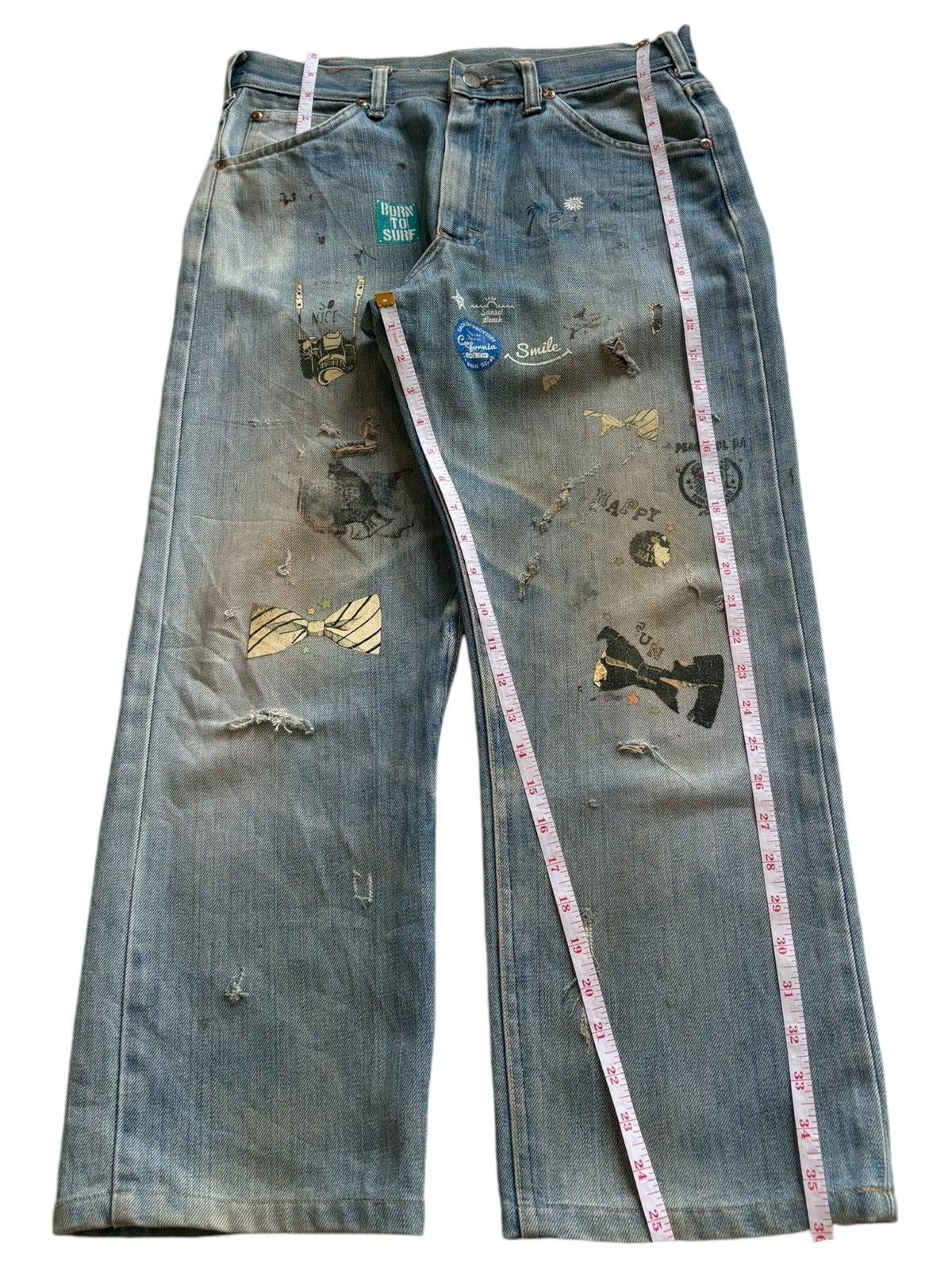 Lee Vintage Lee Riders Talon 42 Mud Wash Printed Baggy Jeans Size US 31 - 11 Thumbnail