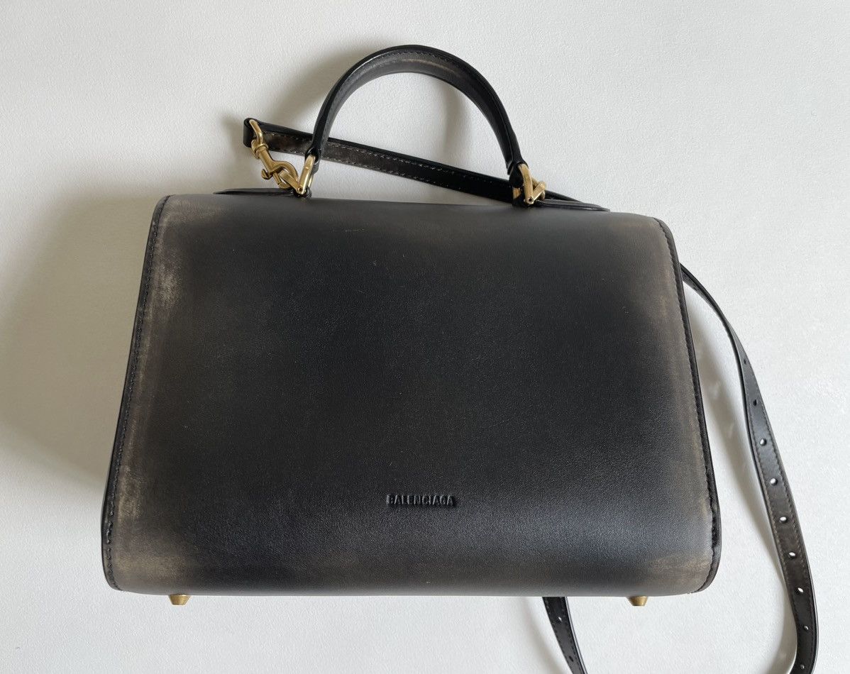 Balenciaga Olive Distressed Leather ‘Money’ Hand Bag Size ONE SIZE - 11 Thumbnail